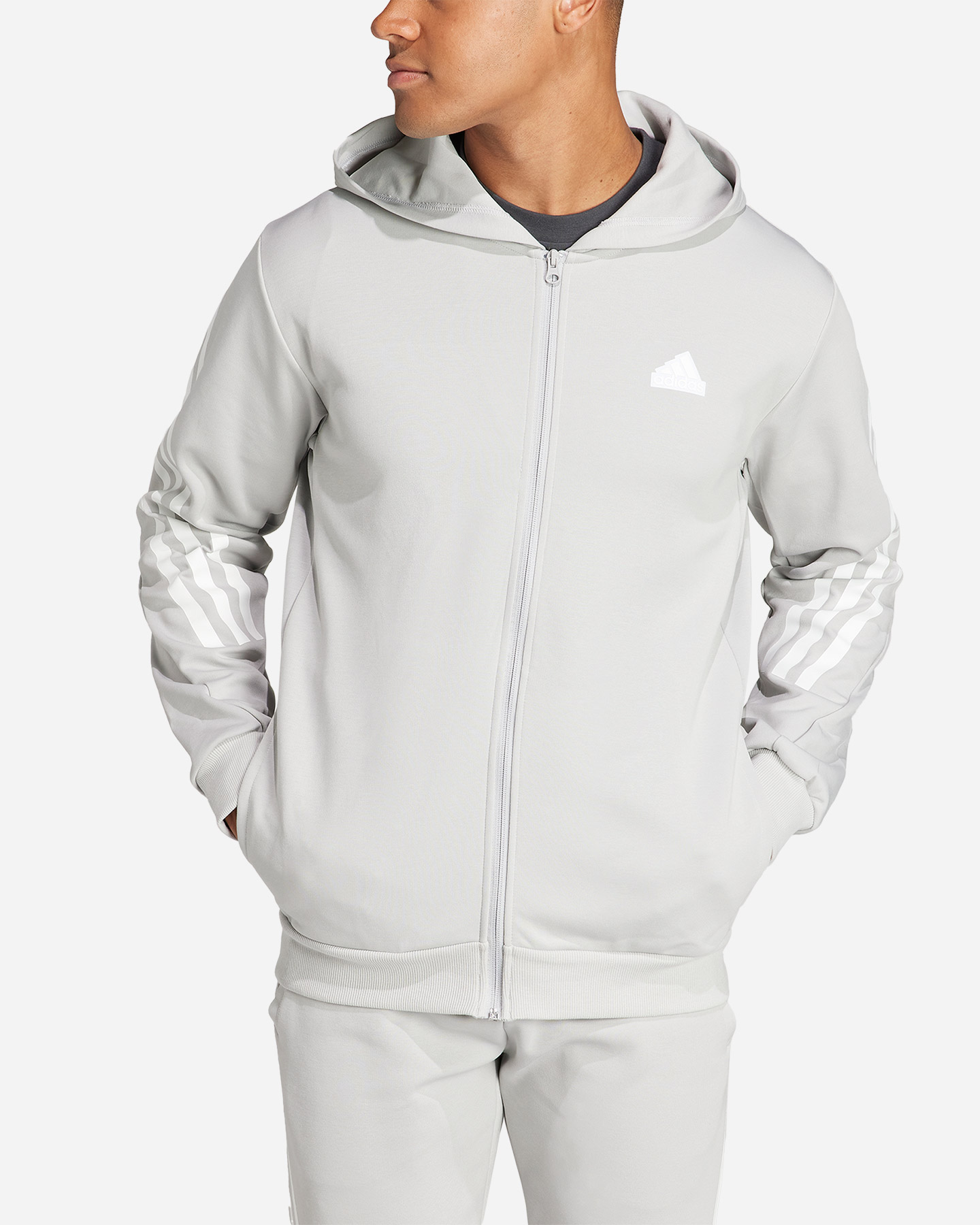 Felpa ADIDAS 3STRIPES M - Grigio - 3 | Cisalfa Sport