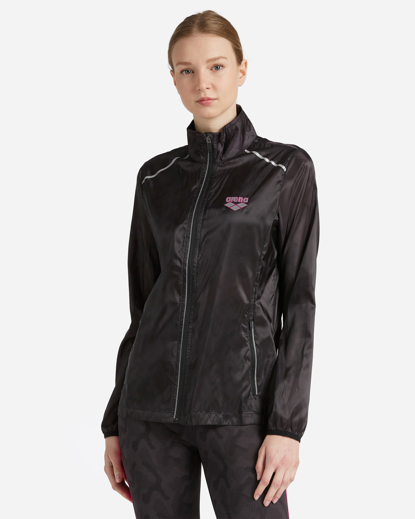 Giacca running ARENA ATHLETIC RUN W - Nero - 0 | Cisalfa Sport
