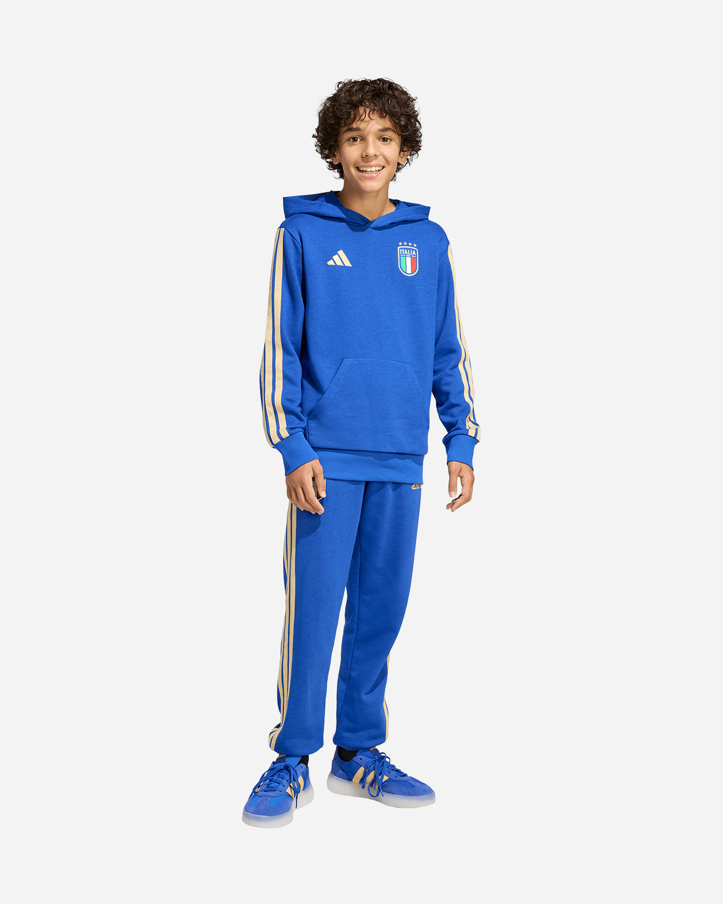 Abbigliamento calcio ufficiale ADIDAS ITALIA FIGC JR - Blu - 3 | Cisalfa Sport