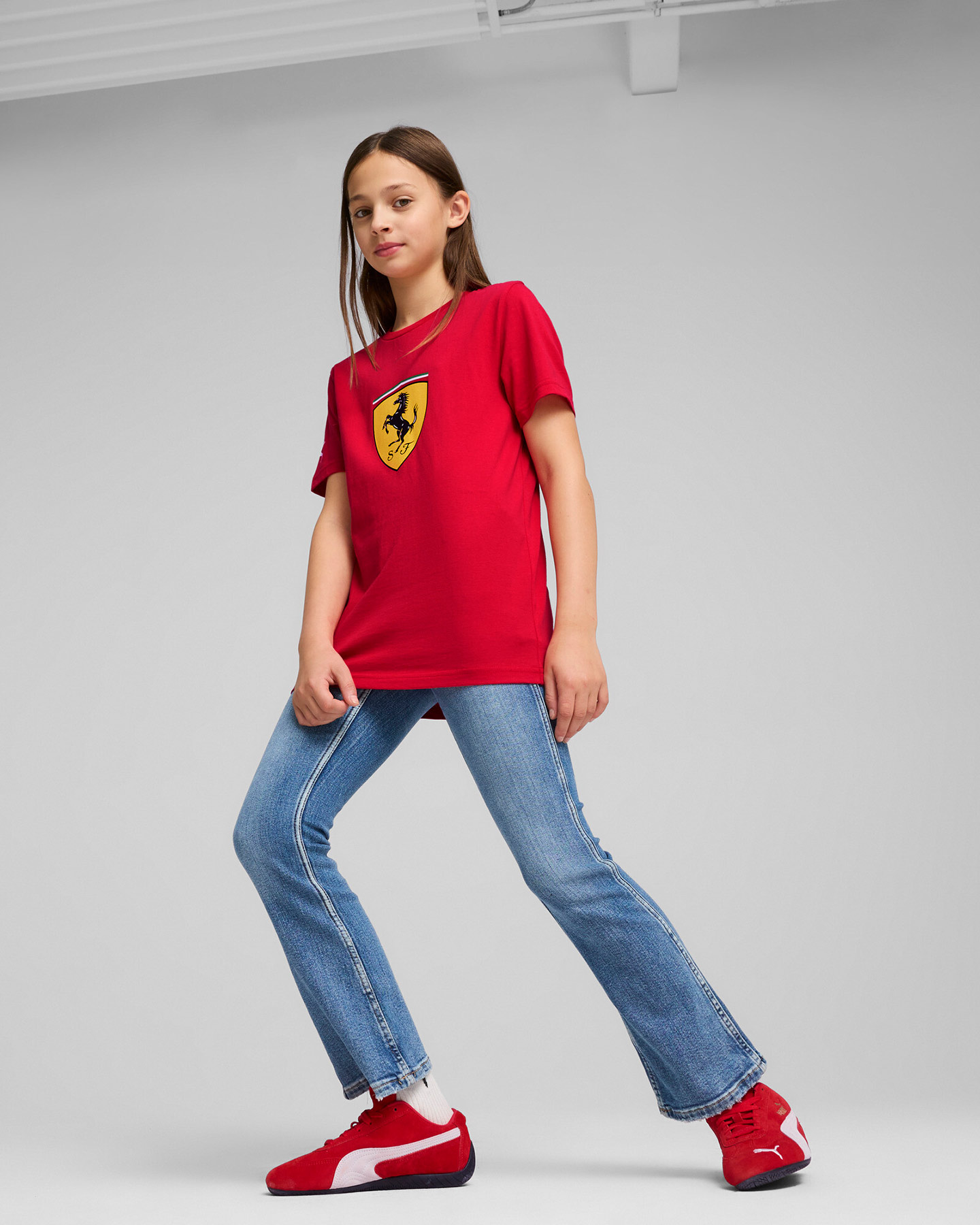 Fanwear PUMA COLORED BIG SHIELD JR - Rosso - 4 | Cisalfa Sport