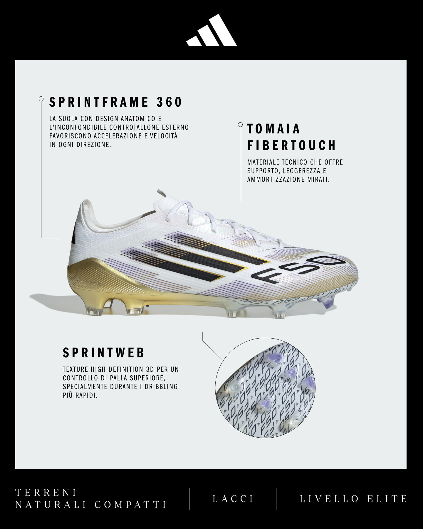 Scarpe calcio ADIDAS F50 ELITE FG M - Color mix - 1 | Cisalfa Sport