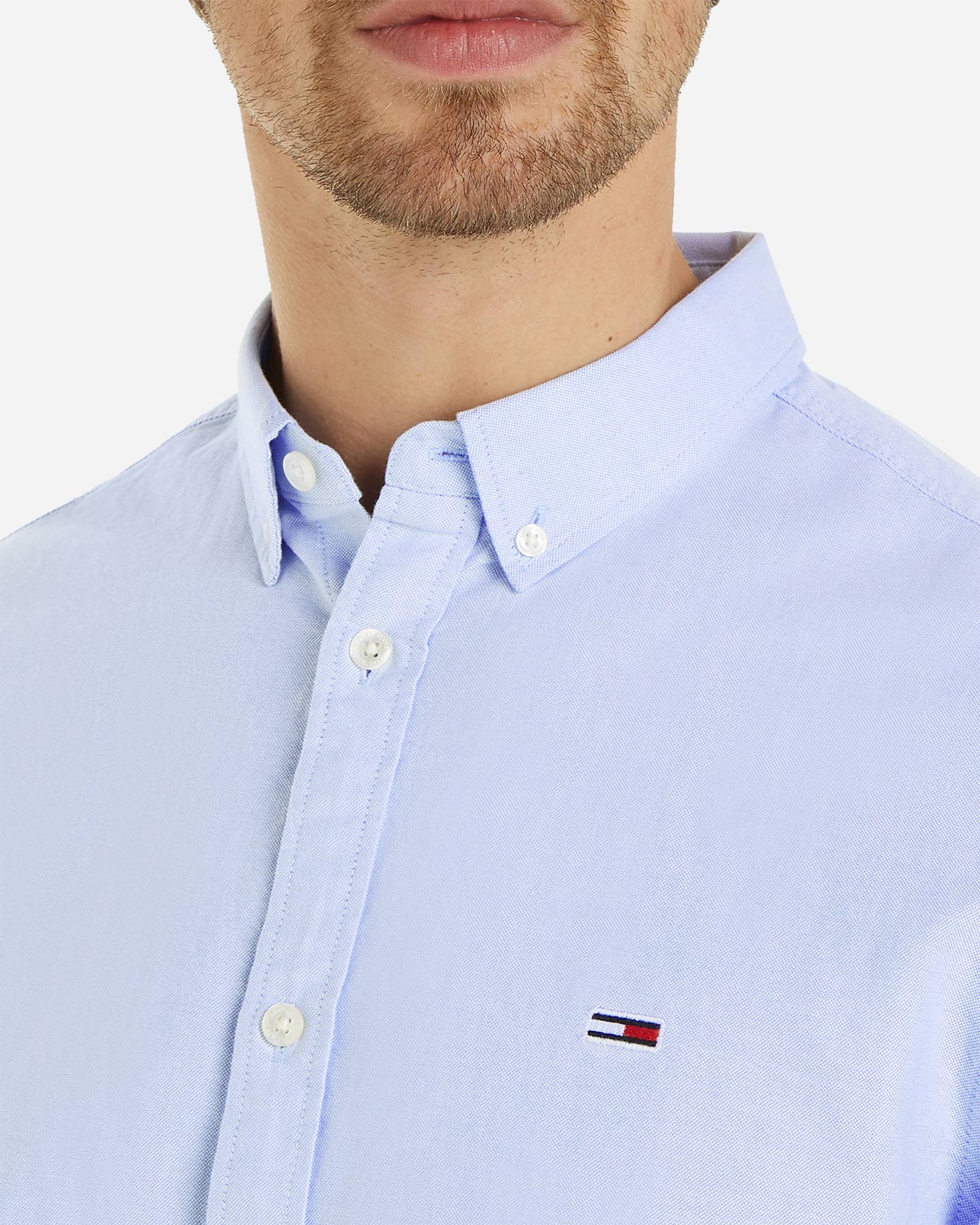 Camicia TOMMY HILFIGER OXFORD AZZURRO M - Blu - 4 | Cisalfa Sport