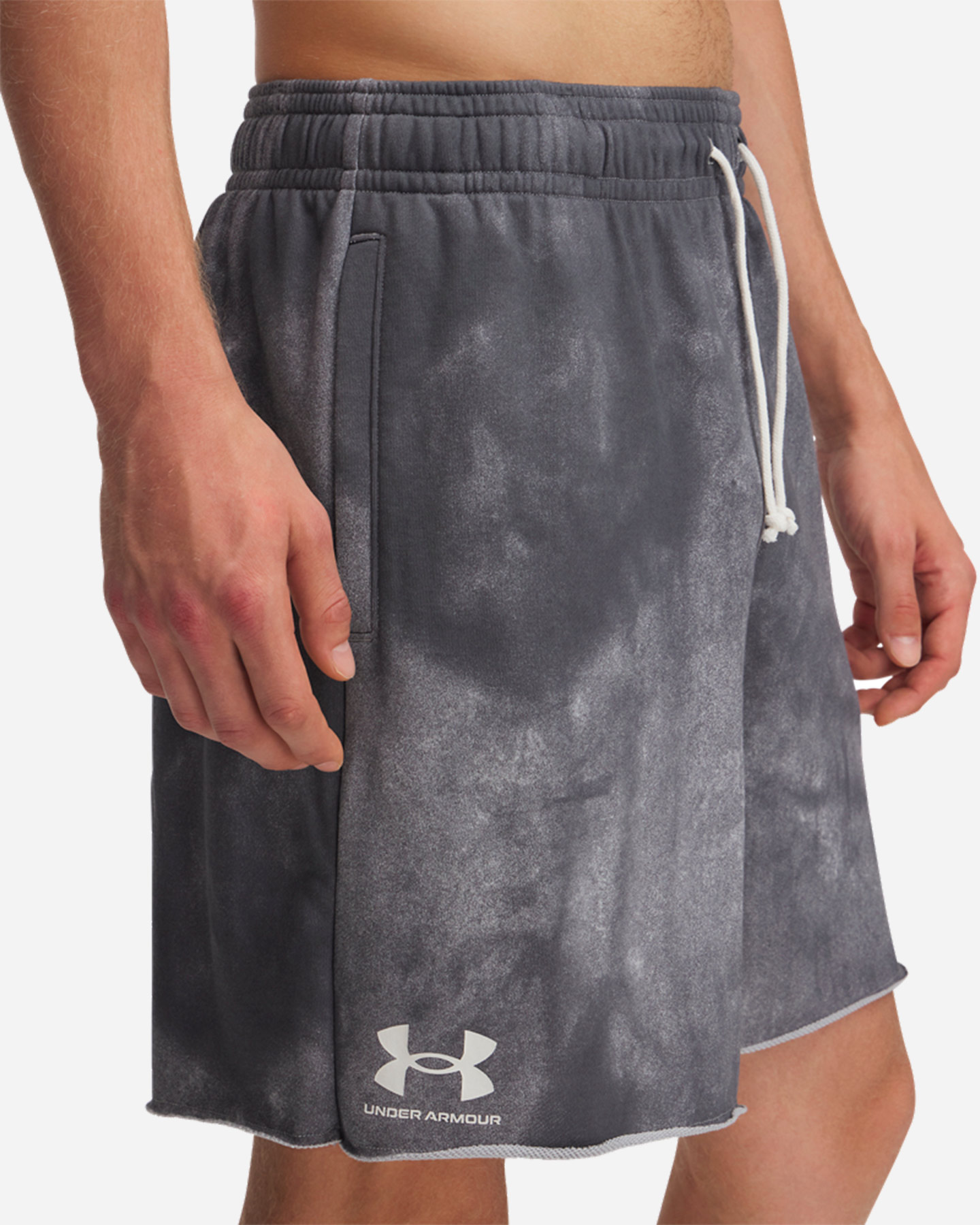 Pantaloncini UNDER ARMOUR RIVAL TERRY PRINTED M - Grigio - 3 | Cisalfa Sport