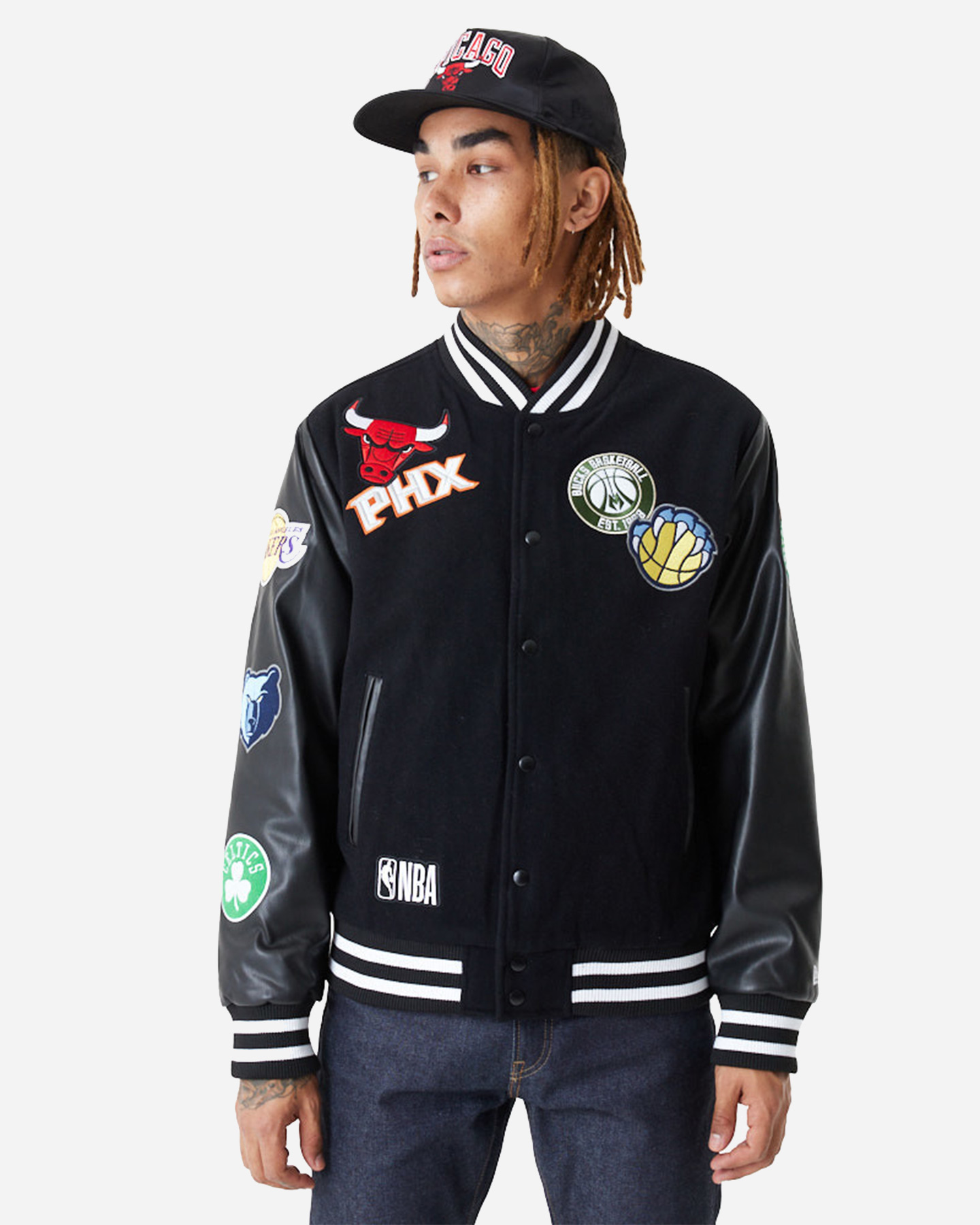 Felpa NEW ERA BADGE VARSITY M - Nero - 0 | Cisalfa Sport