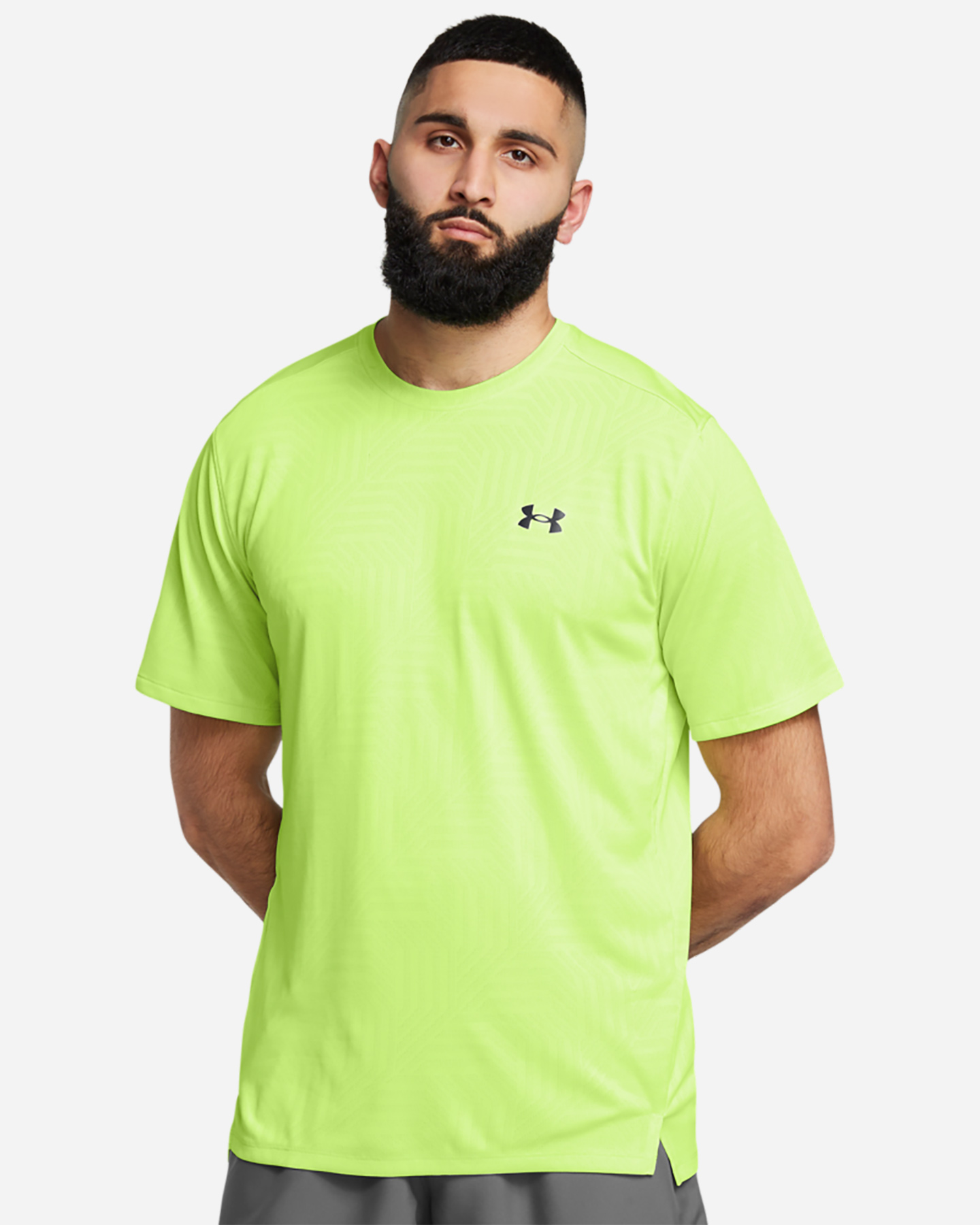 T-shirt training UNDER ARMOUR TECH VENT GEOTESSA M - Verde - 2 | Cisalfa Sport