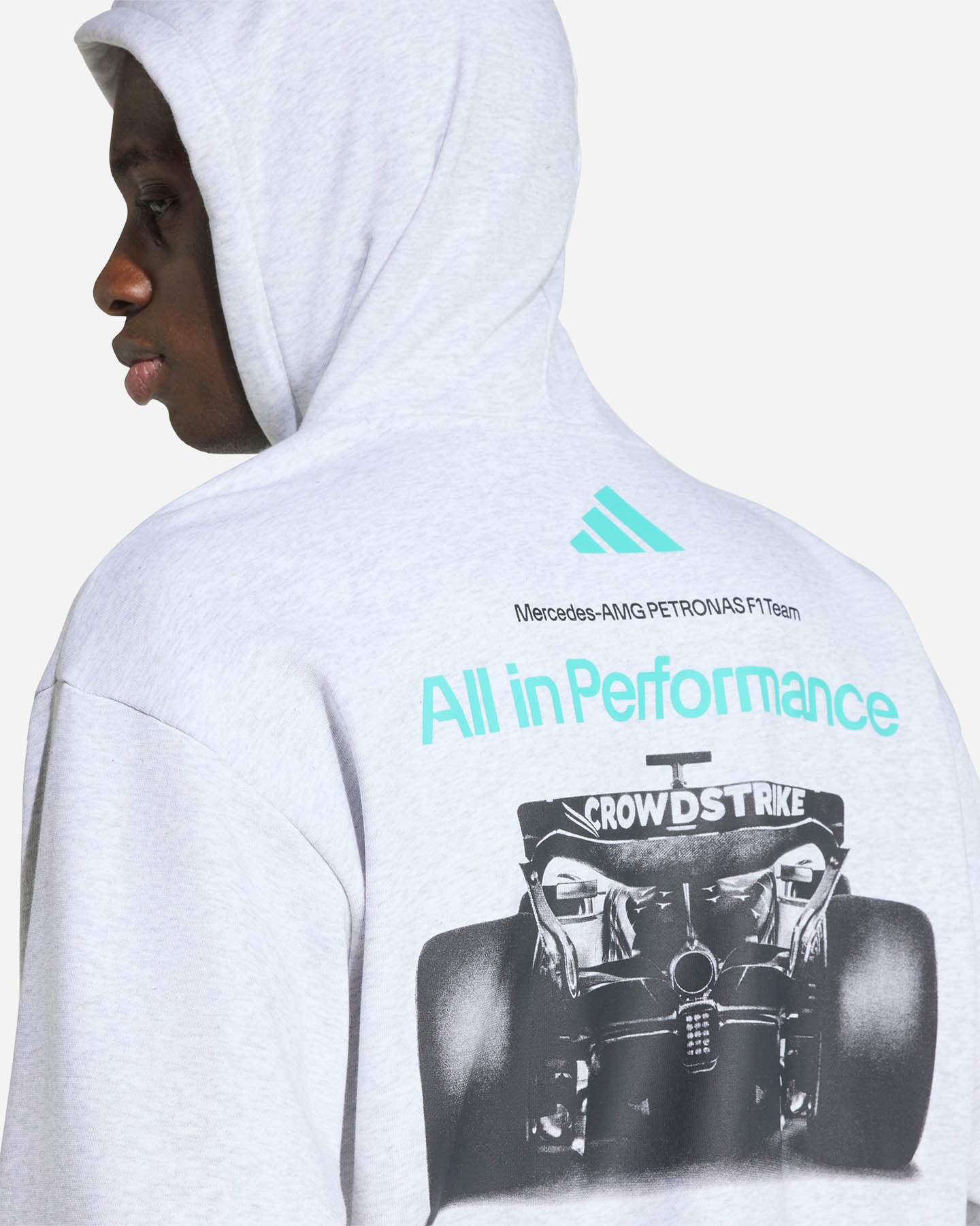 Felpa ADIDAS MERCEDES - AMG PETRONAS FORMULA 1 TEAM GRAPHIC M - Grigio - 4 | Cisalfa Sport