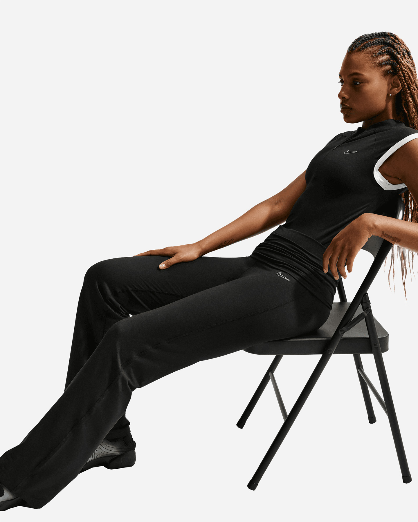 Pantalone NIKE FLARE HIGH RISE GYM LIFE W - Nero - 5 | Cisalfa Sport