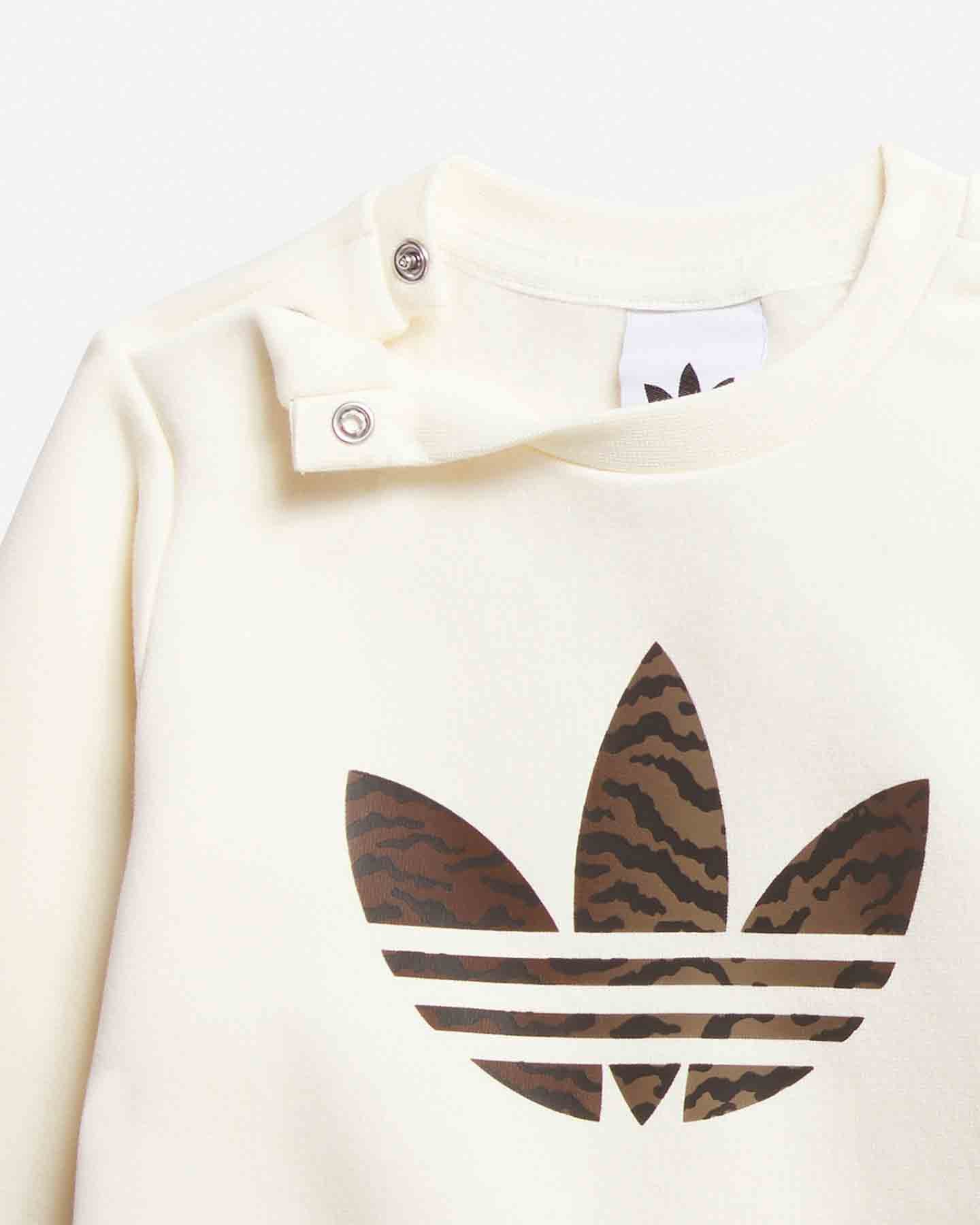 Tuta ADIDAS CREW SET INFANT JR - Marrone - 4 | Cisalfa Sport