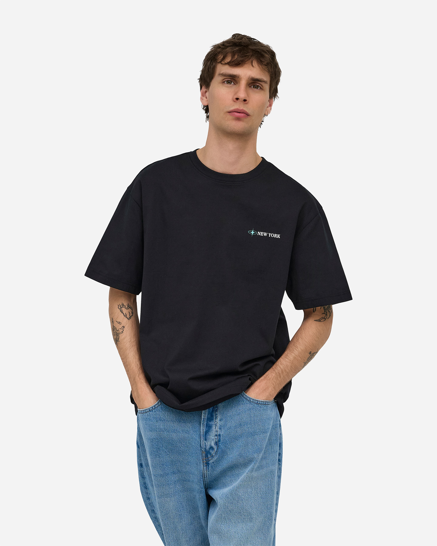 T-shirt ONLY & SONS LIFE NEW YORK M - Blu - 2 | Cisalfa Sport