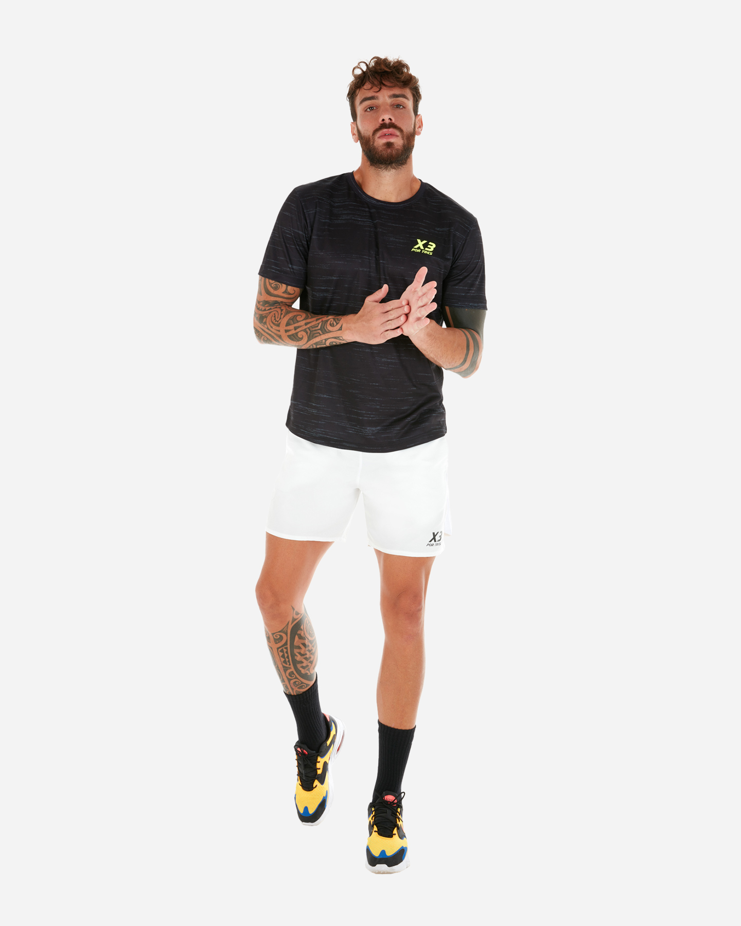 Pantaloncini tennis X3 POR TRES ALFAFAR M - Bianco - 1 | Cisalfa Sport