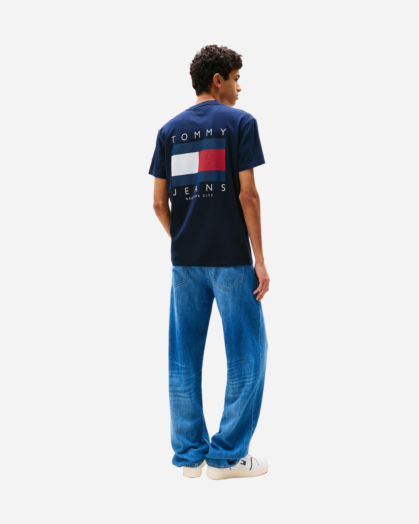 T-shirt TOMMY HILFIGER BIG LOGO BACK M - Blu - 2 | Cisalfa Sport