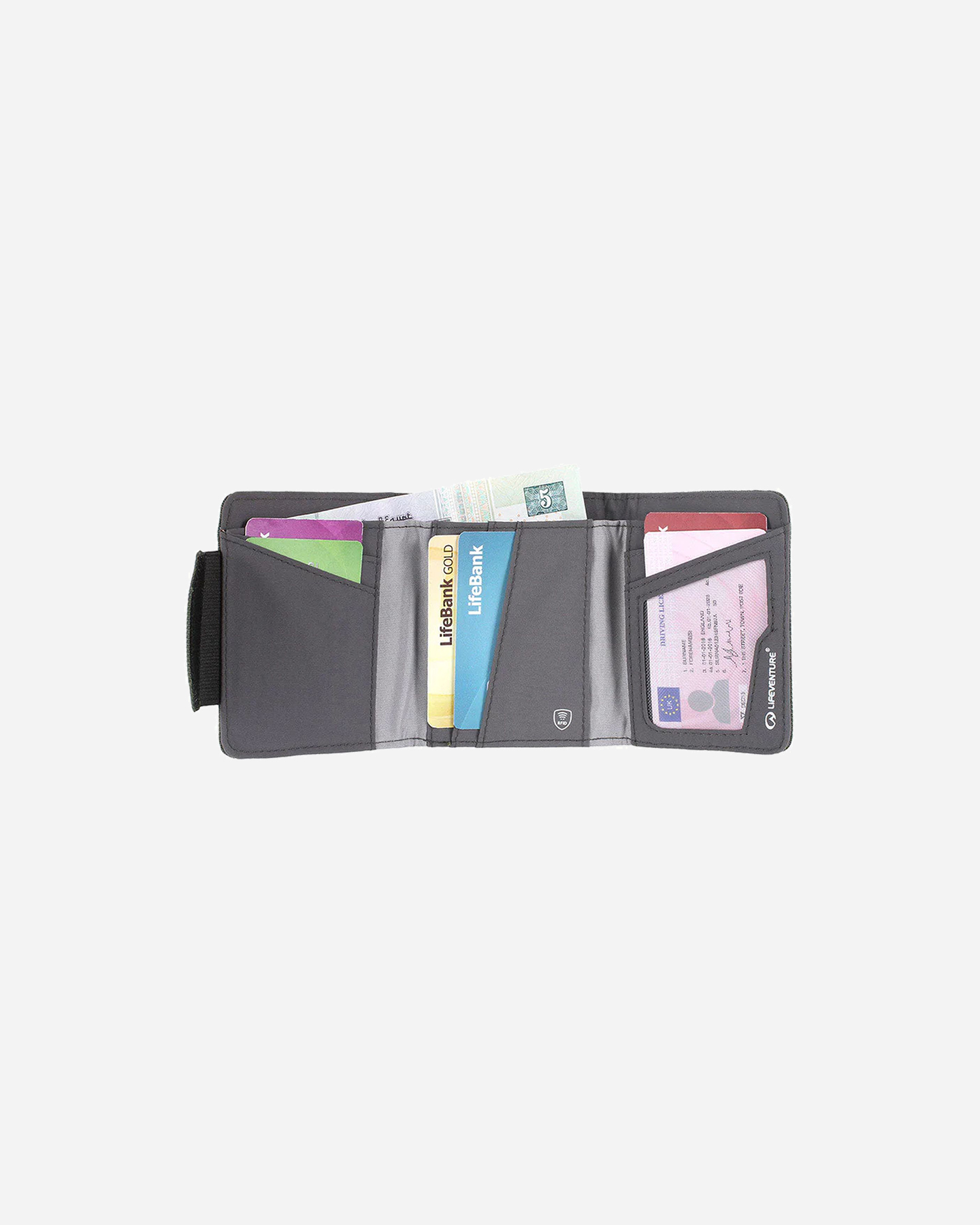Accessorio zaini LIFEVENTURE RFID WALLET  - Grigio - 1 | Cisalfa Sport