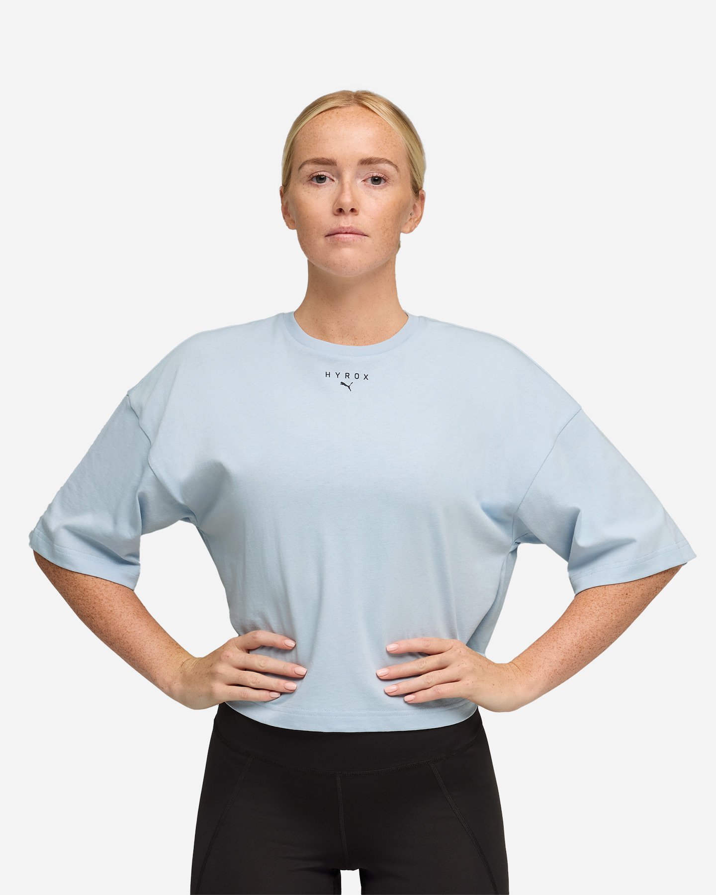 T-shirt training PUMA HYROX GRAPHIC W - Azzurro - 2 | Cisalfa Sport