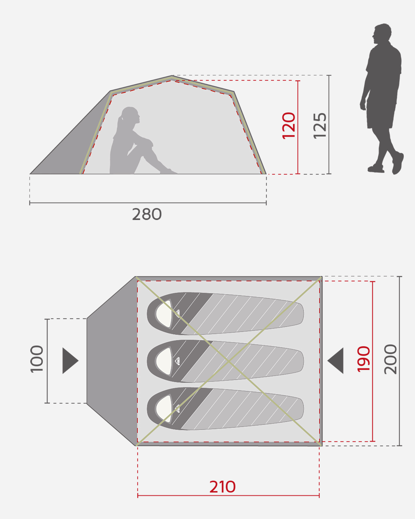 Tenda MCKINLEY VEGA 20.3 - Blu - 5 | Cisalfa Sport