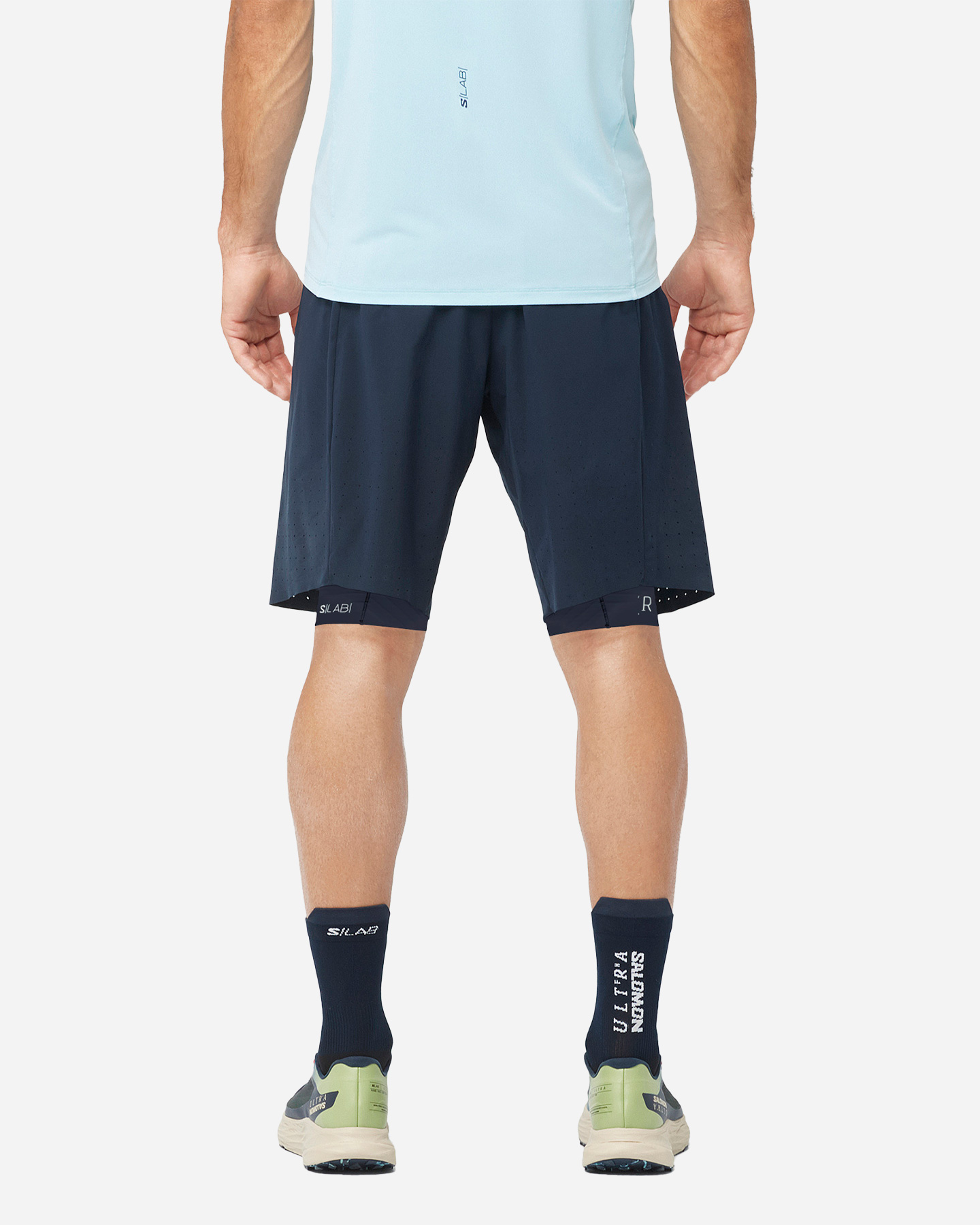 Short running SALOMON S-LAB ULTRA 2IN1 M - Blu - 3 | Cisalfa Sport