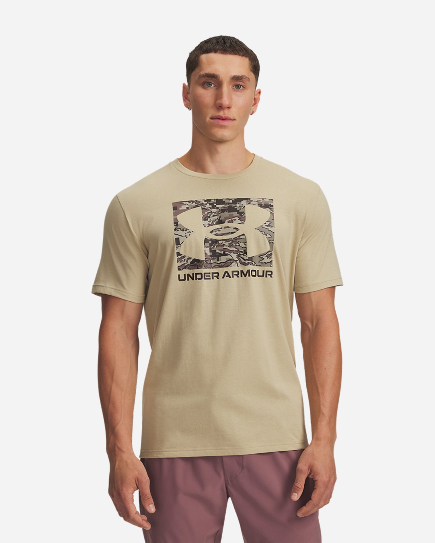 Camo Boxed Logo M - T-shirt - Uomo - Beige