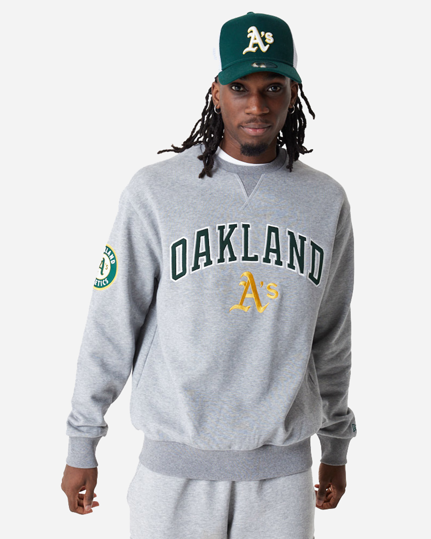 Felpa NEW ERA MLB LARGE LOGO OAK ATHLETIC M - Grigio - 0 | Cisalfa Sport