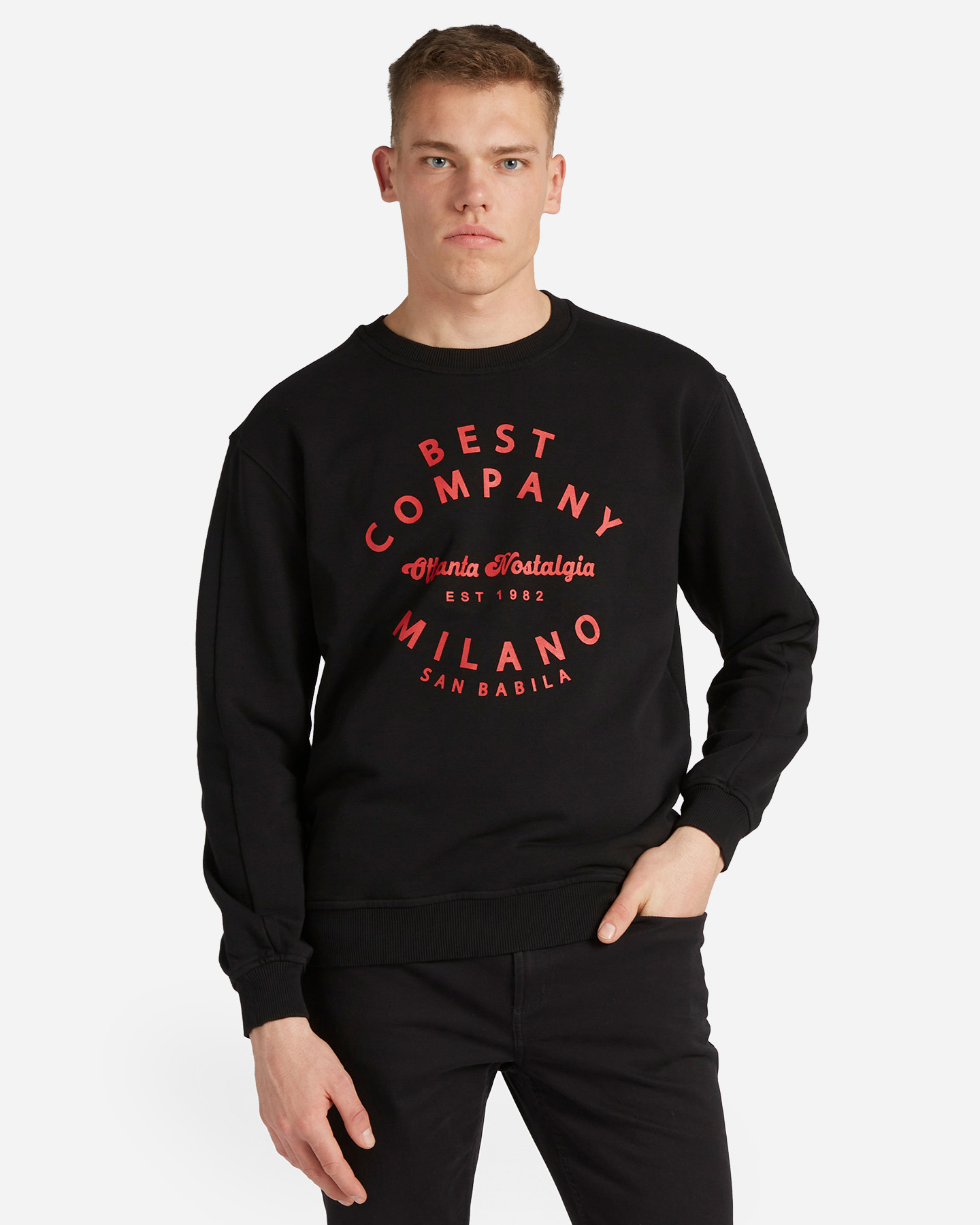 Felpa BEST COMPANY OTTANTA NOSTALGIA M - Nero - 0 | Cisalfa Sport