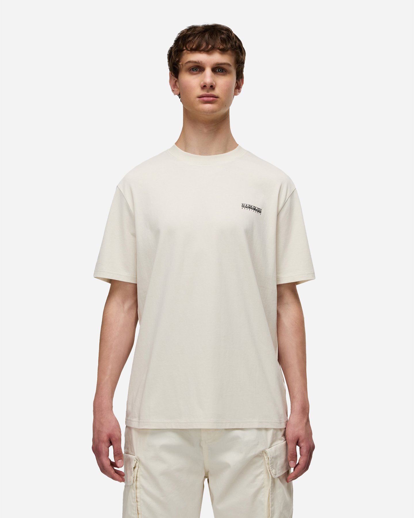 T-shirt NAPAPIJRI SMALL LOGO M - Beige - 2 | Cisalfa Sport