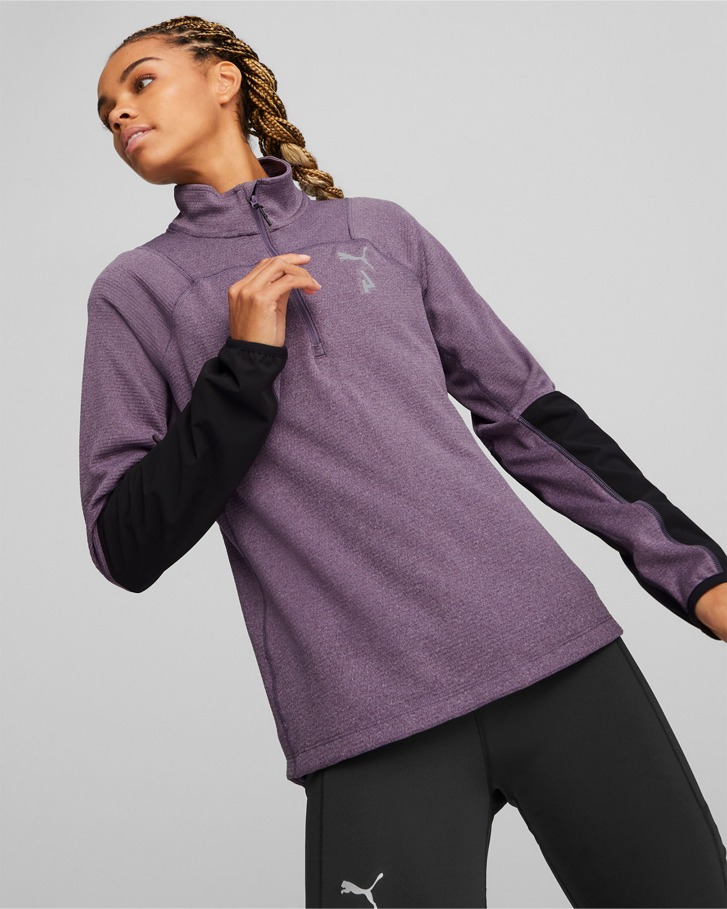 Maglia running PUMA SEASONS W - Viola - 2 | Cisalfa Sport