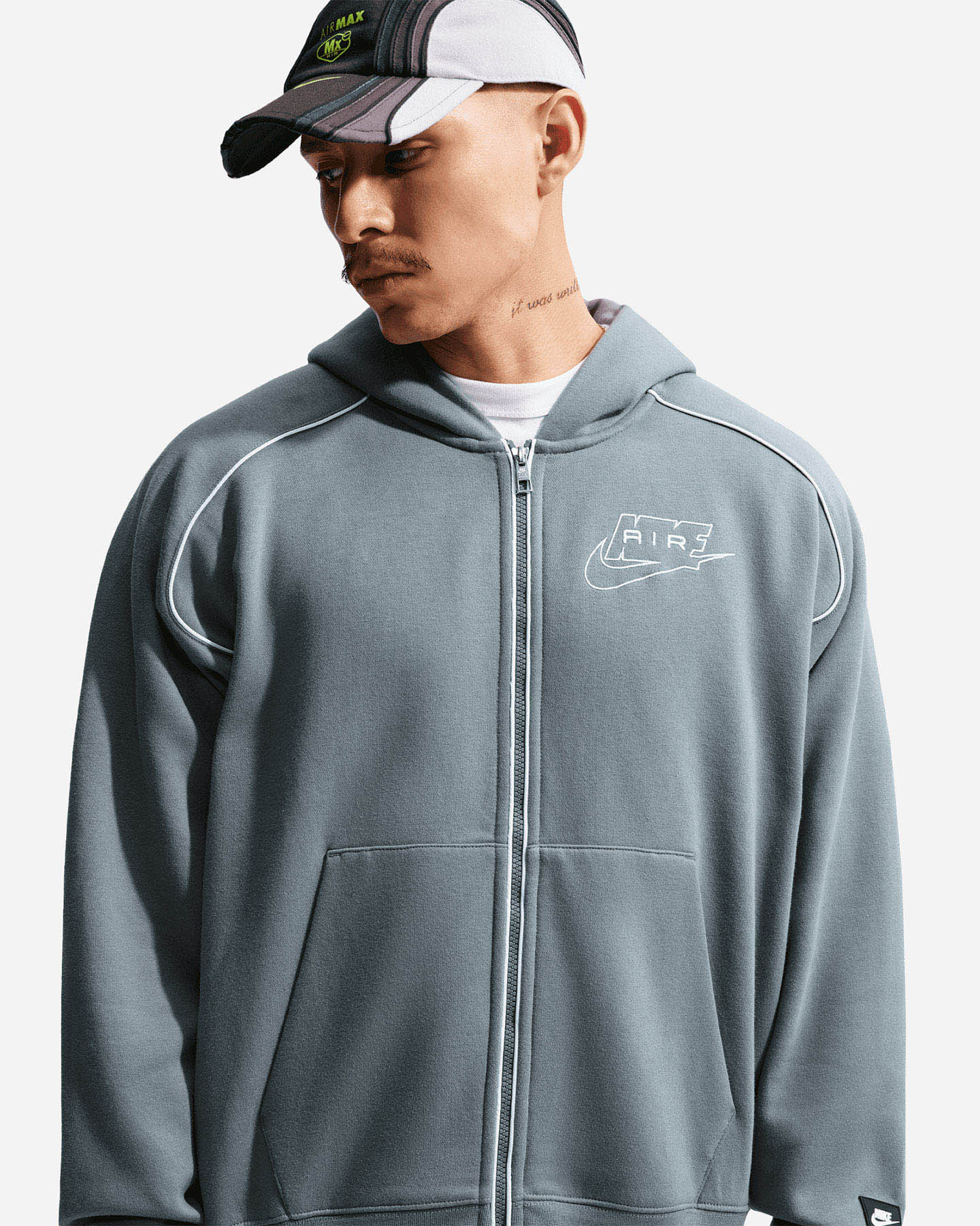 Felpa NIKE AIR SMALL LOGO M - Grigio - 3 | Cisalfa Sport