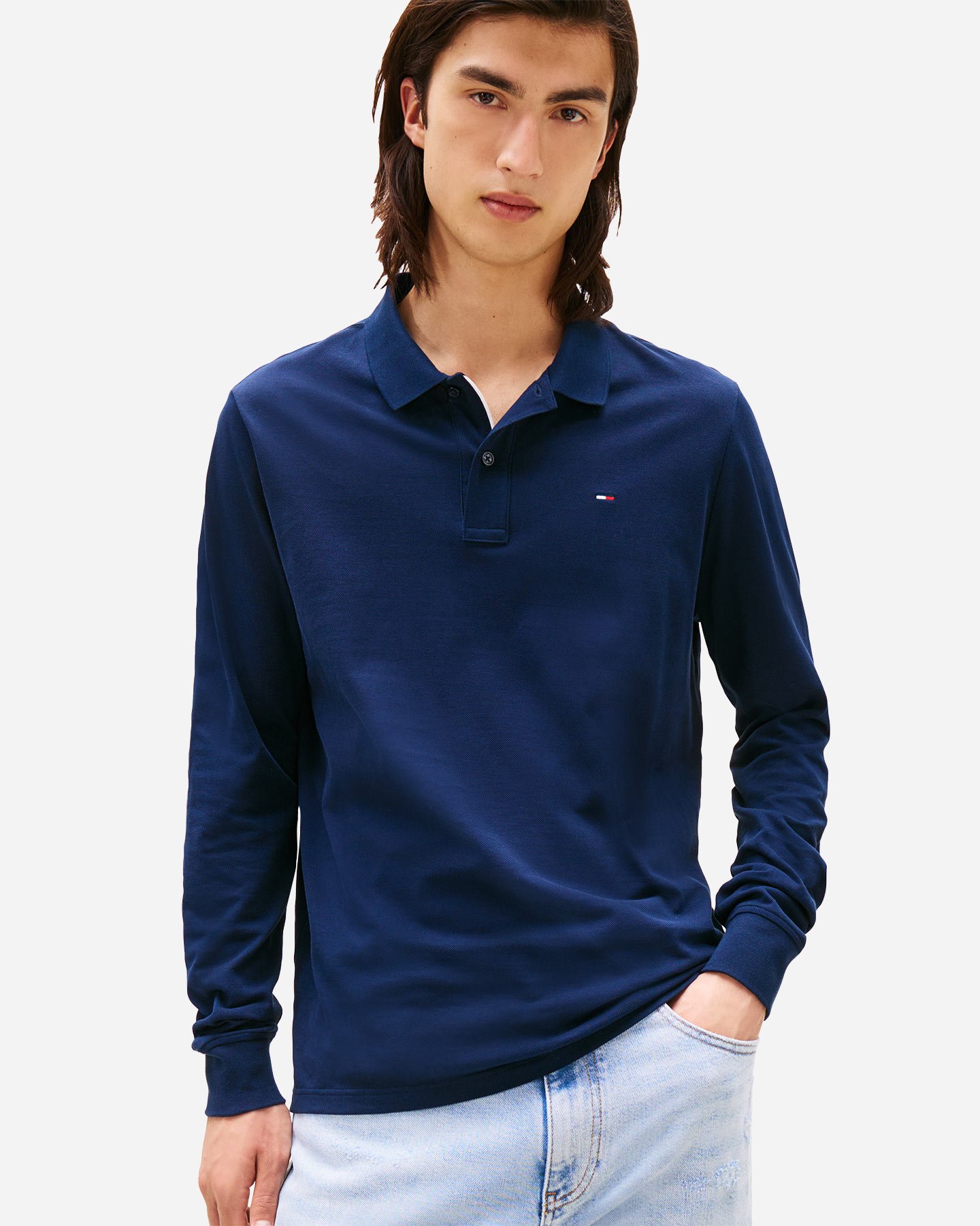 Polo TOMMY HILFIGER SMALL FLAG M - Blu - 3 | Cisalfa Sport