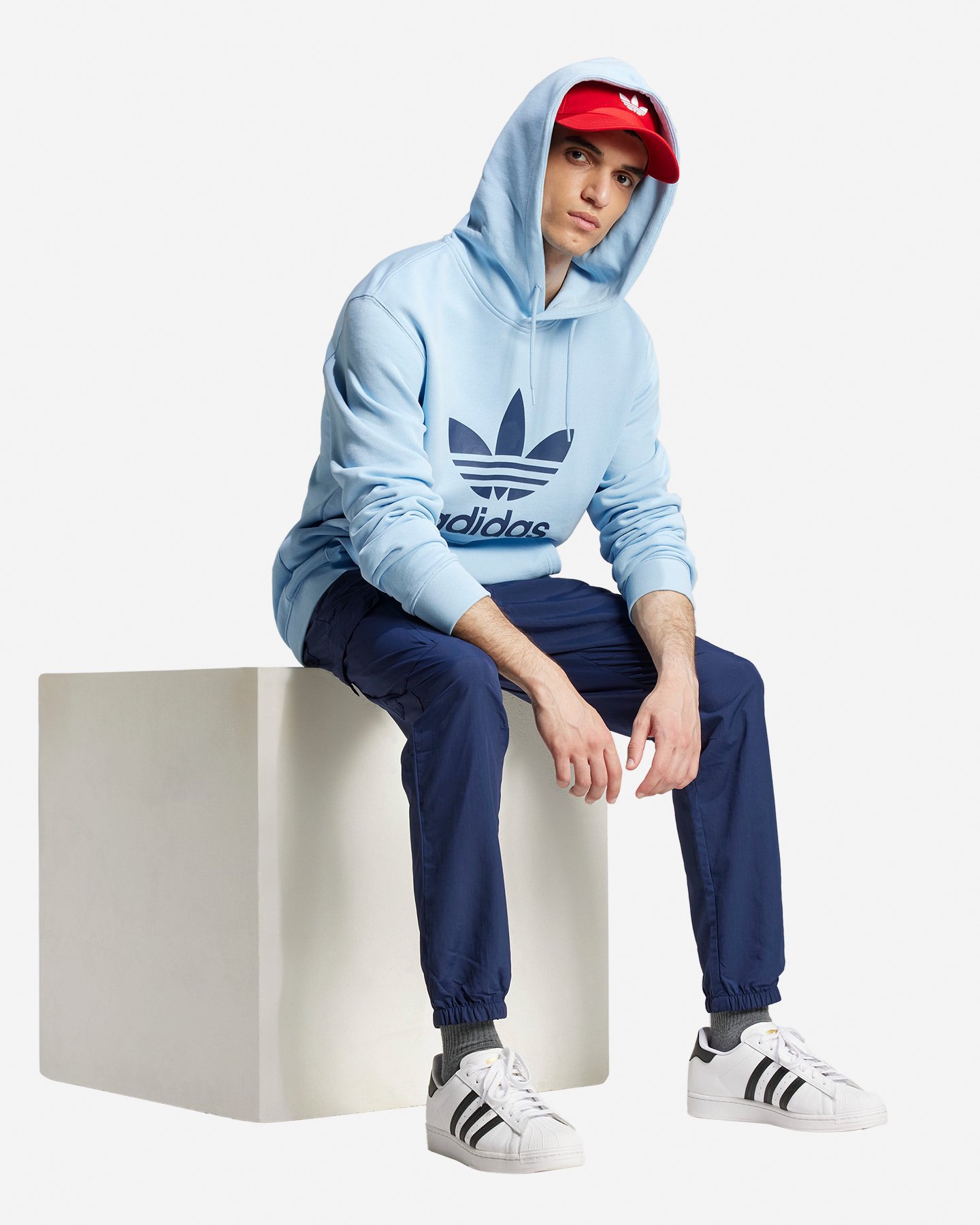 Felpa ADIDAS TREFOIL M - Azzurro - 5 | Cisalfa Sport