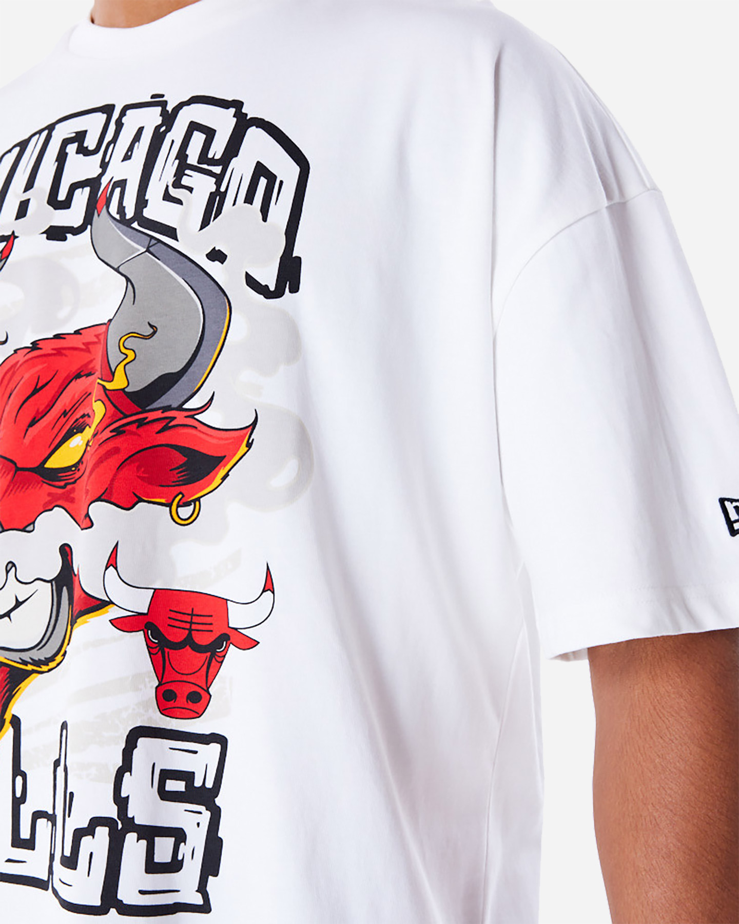 Abbigliamento basket NEW ERA DROP SHOULDER BULLS M - Bianco - 3 | Cisalfa Sport