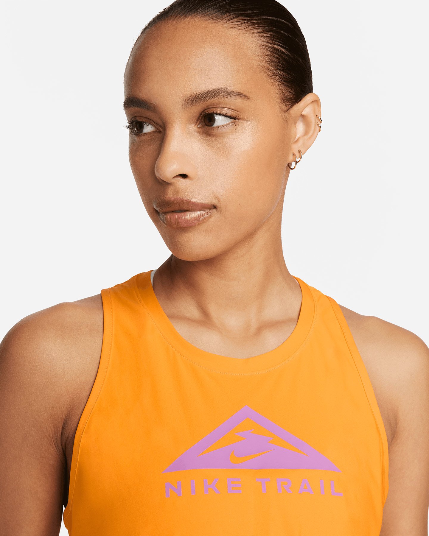 Canotta running NIKE TRAIL DRI FIT W - Arancione - 2 | Cisalfa Sport