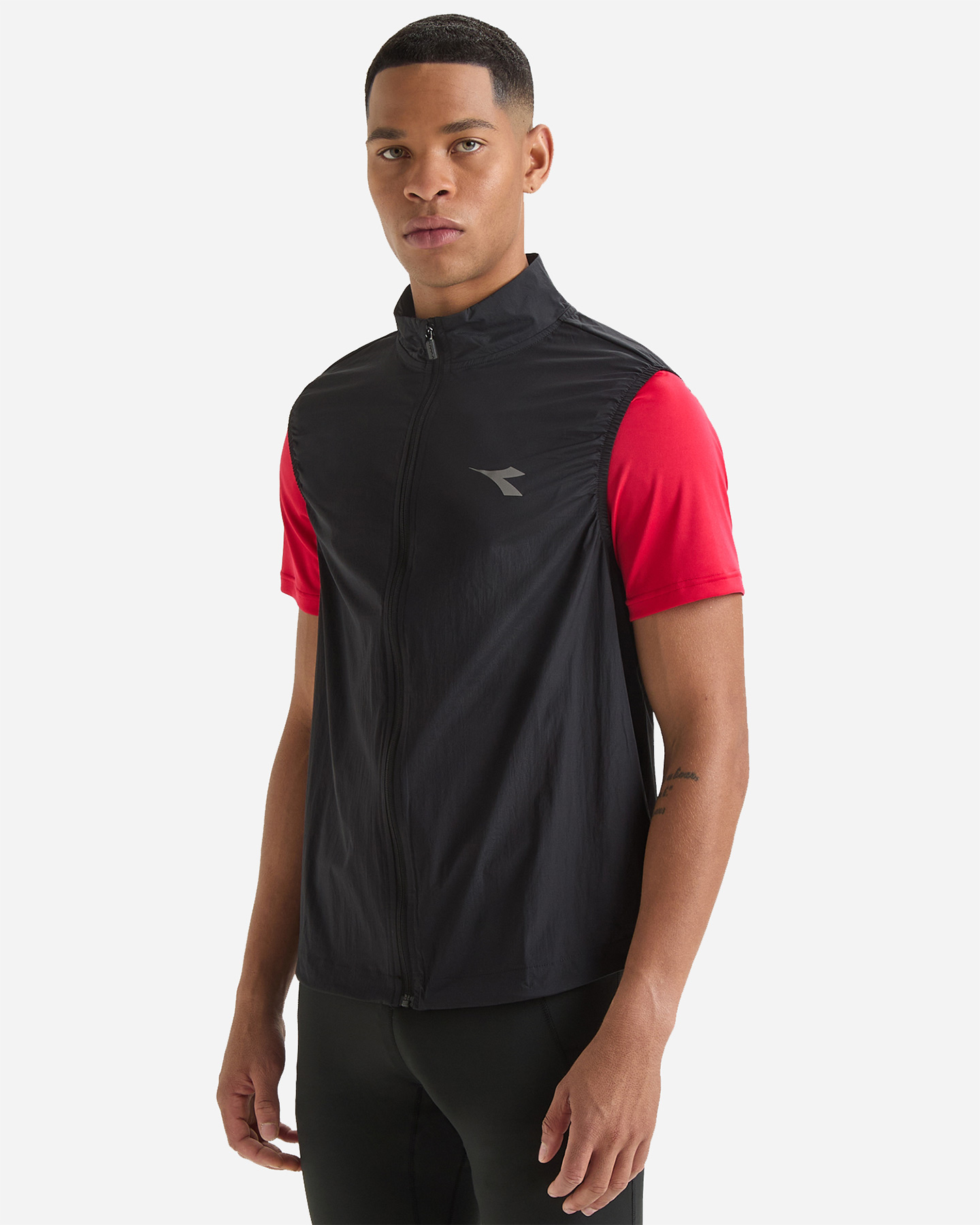 Giacca running DIADORA PACKABLE VEST M - Nero - 1 | Cisalfa Sport