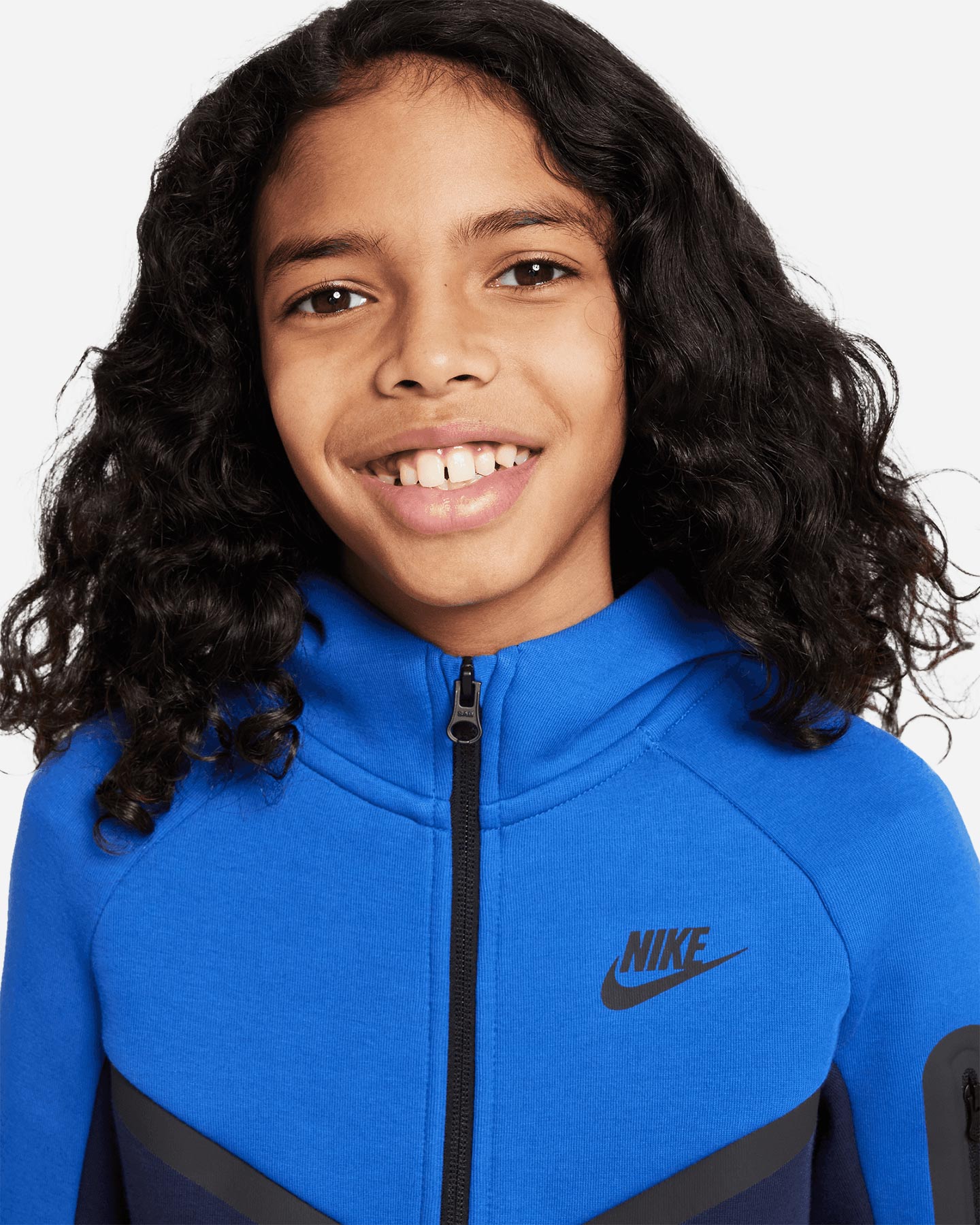 Felpa NIKE TECH FLEECE JR - Blu - 2 | Cisalfa Sport