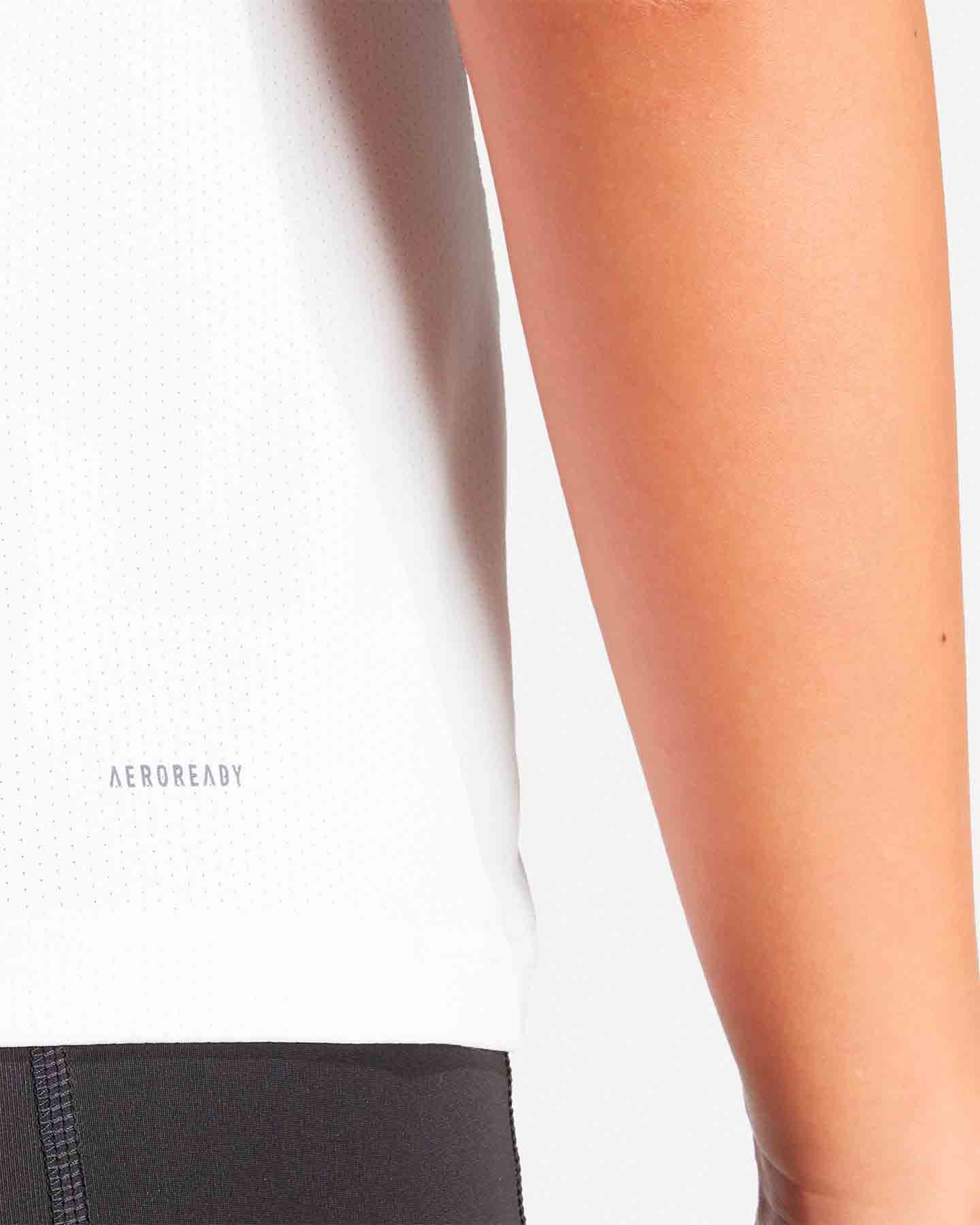 T-shirt training ADIDAS D4T SMALL LOGO W - Bianco - 4 | Cisalfa Sport