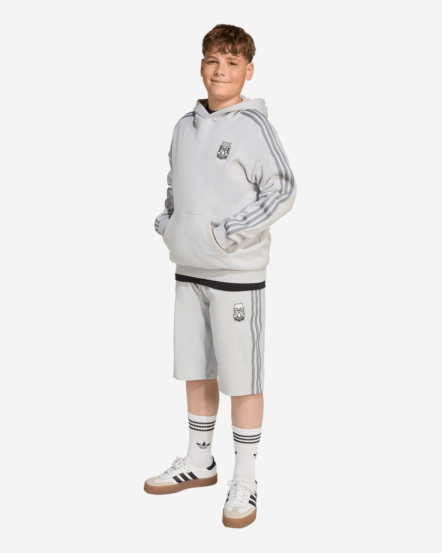Felpa ADIDAS MINECRAFT JR - Grigio - 3 | Cisalfa Sport