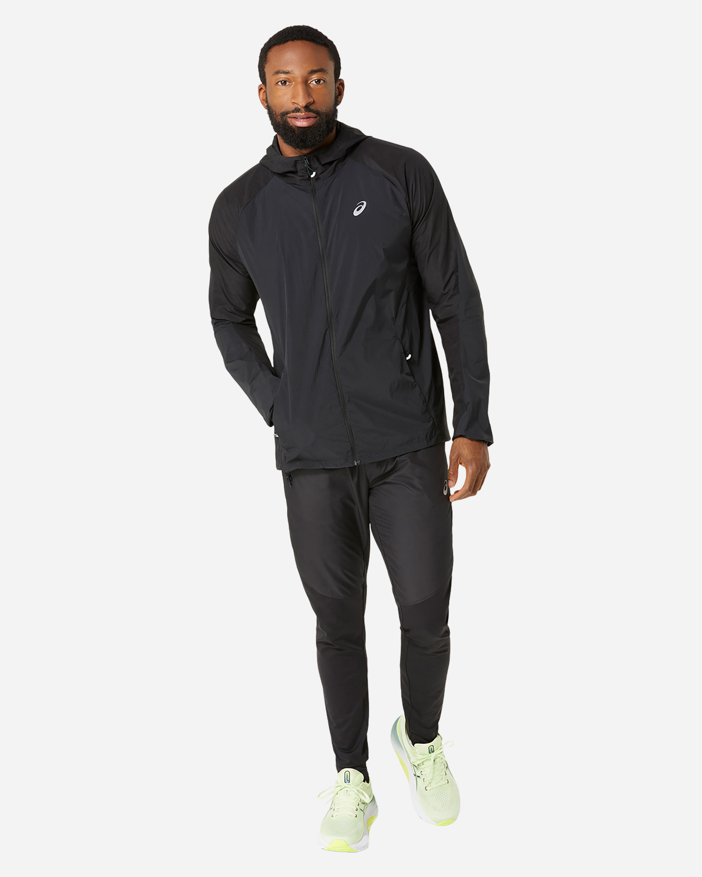 Giacca running ASICS ROAD PACKABLE M - Nero - 2 | Cisalfa Sport