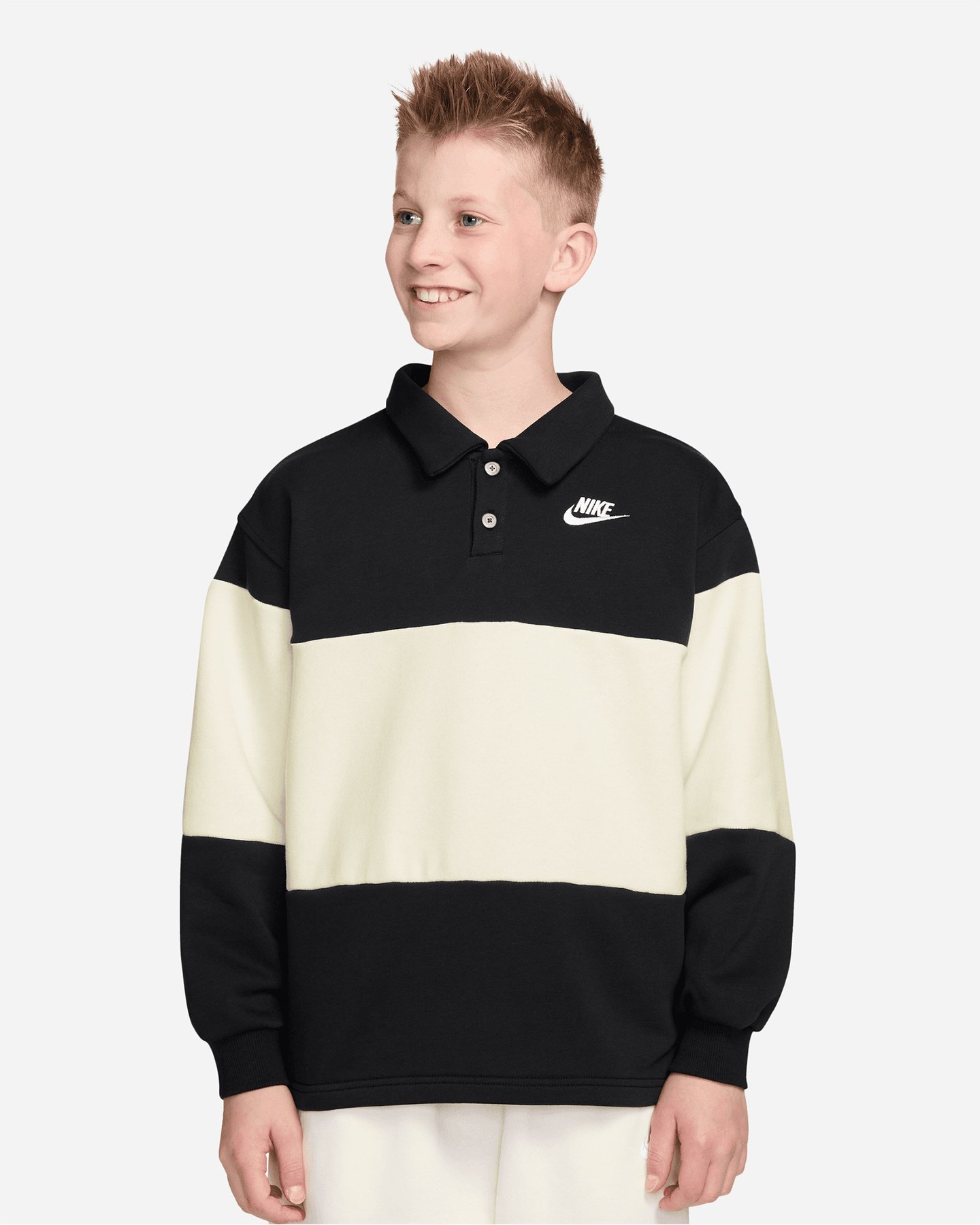 Felpa NIKE CLUB RUBGY JR - Nero - 0 | Cisalfa Sport