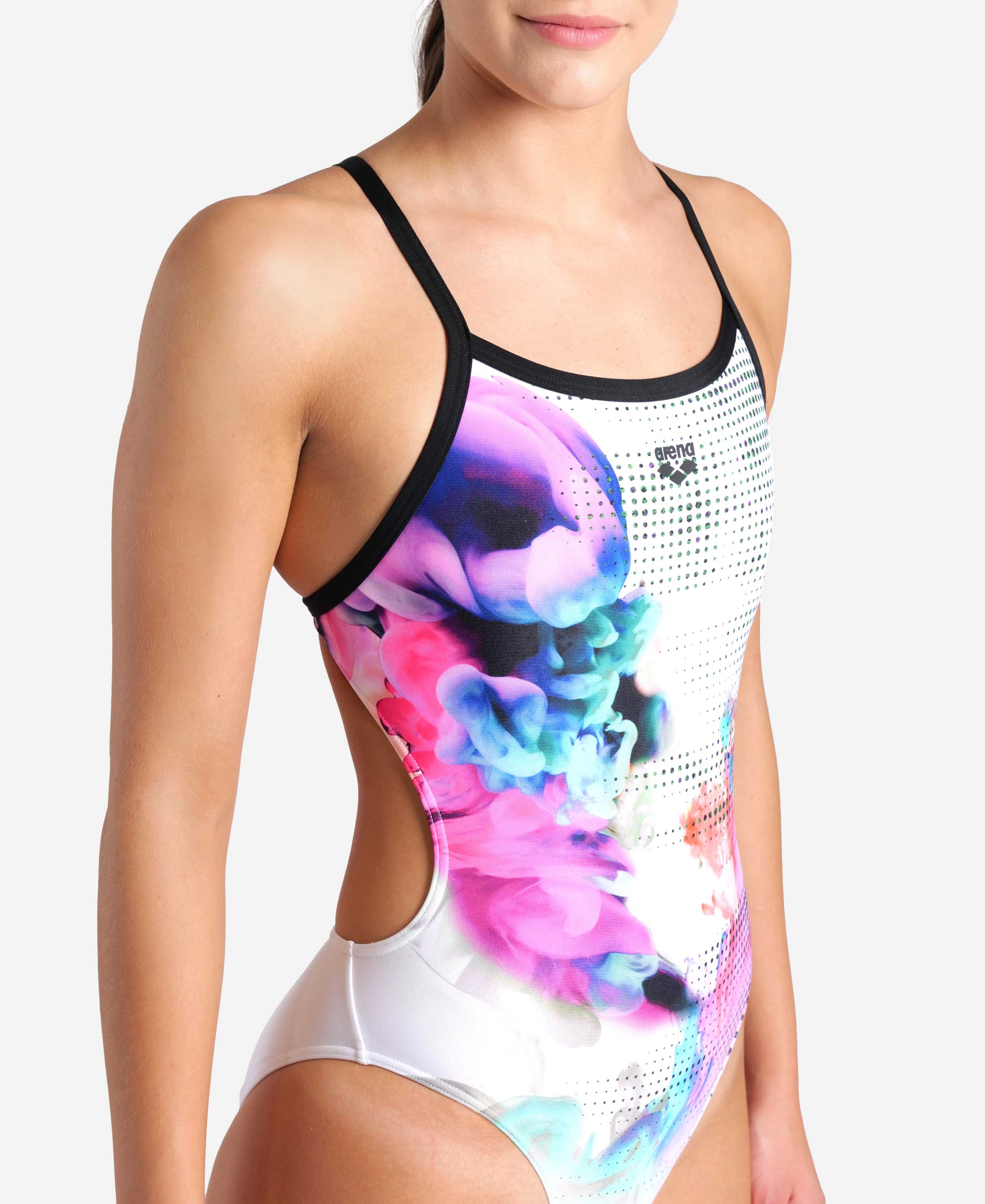 Costume piscina ARENA AIRBRUSH SWIMS W - Bianco - 5 | Cisalfa Sport