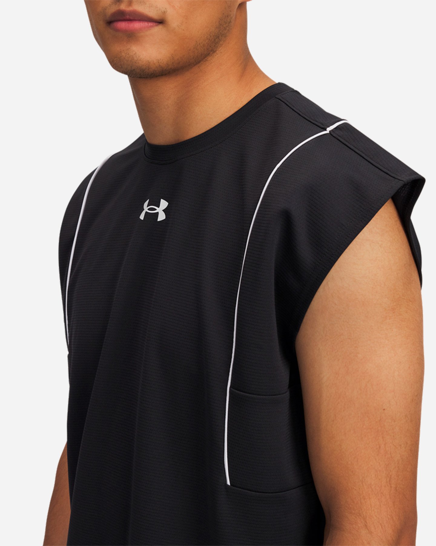 Maglia basket UNDER ARMOUR COURT M - Nero - 2 | Cisalfa Sport
