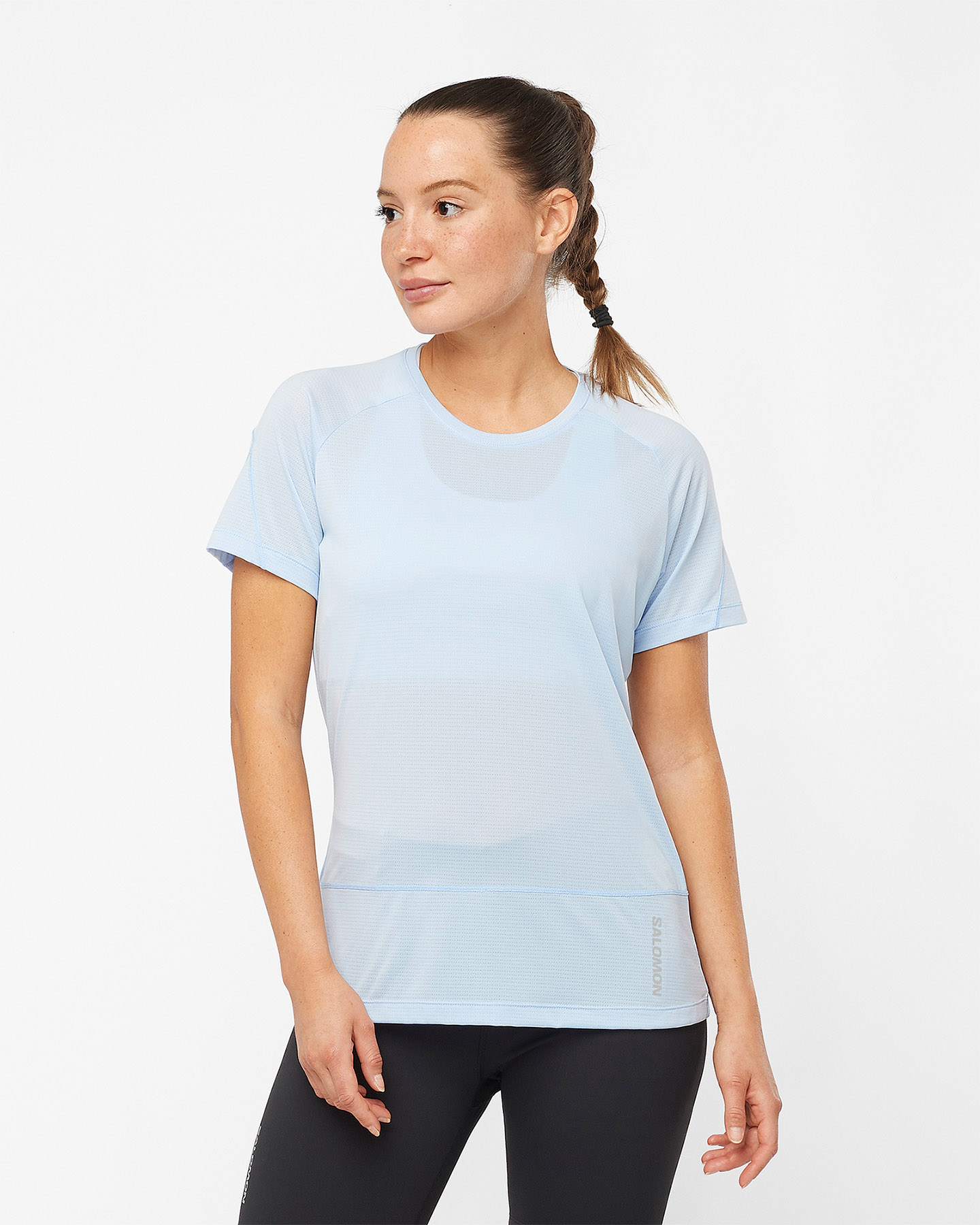 T-shirt SALOMON CROSS RUN W - Blu - 1 | Cisalfa Sport
