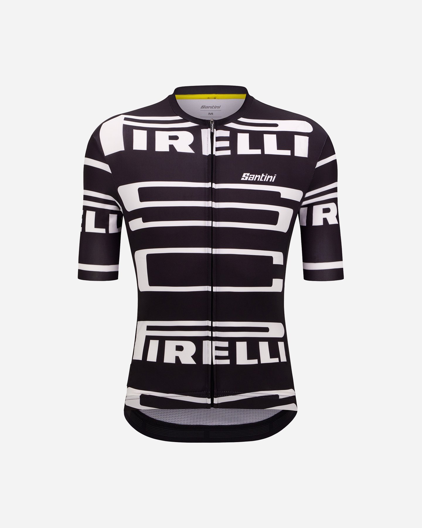 Santini Pirelli M - Maglia Ciclismo - Uomo - Nero