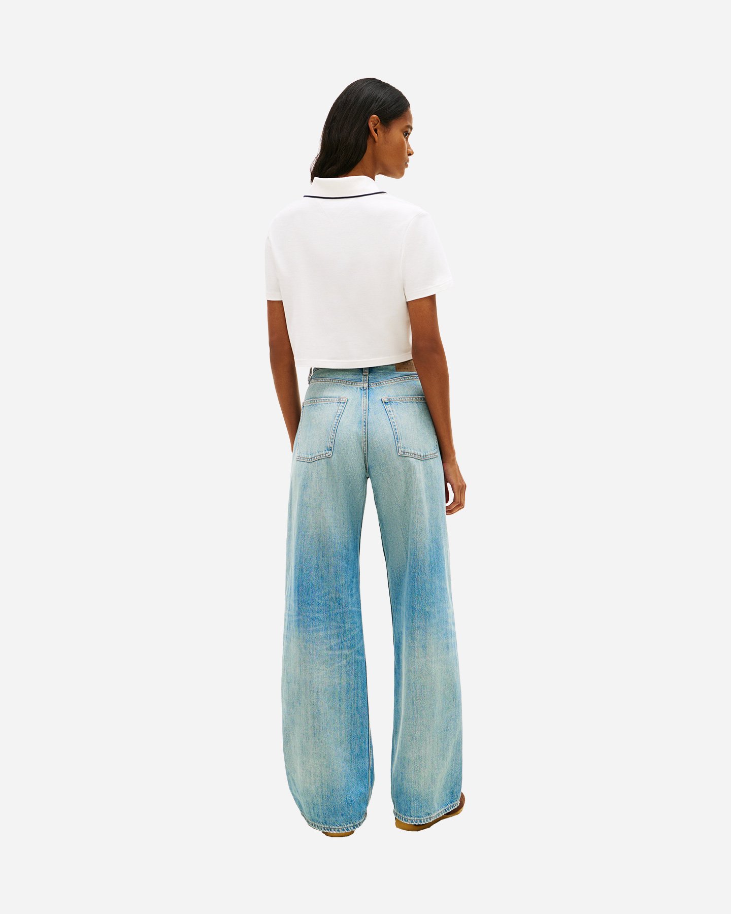 Polo TOMMY HILFIGER BADGE CROP W - Bianco - 3 | Cisalfa Sport