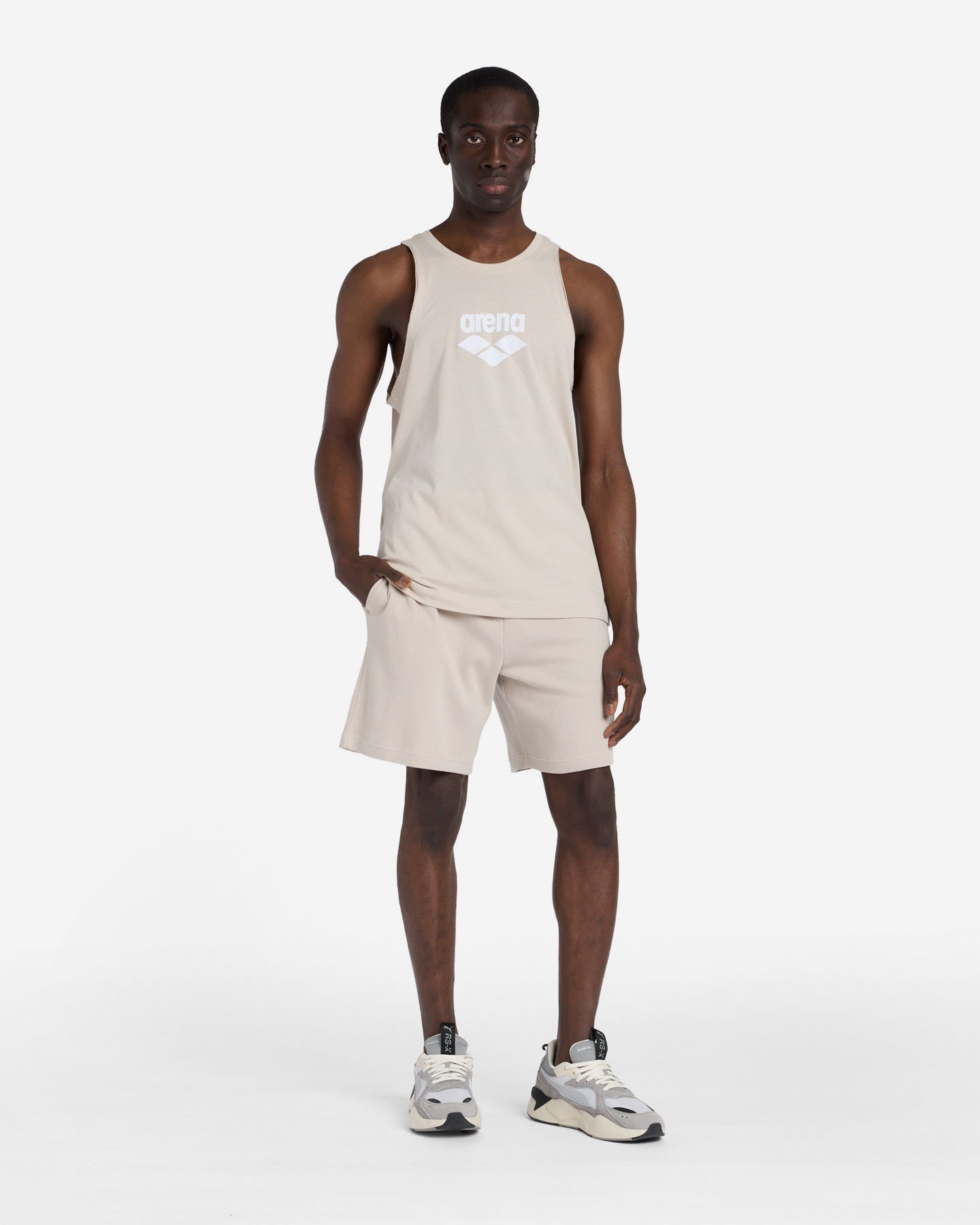 Canotta ARENA ATHLETIC ESSENTIAL M - Beige - 4 | Cisalfa Sport