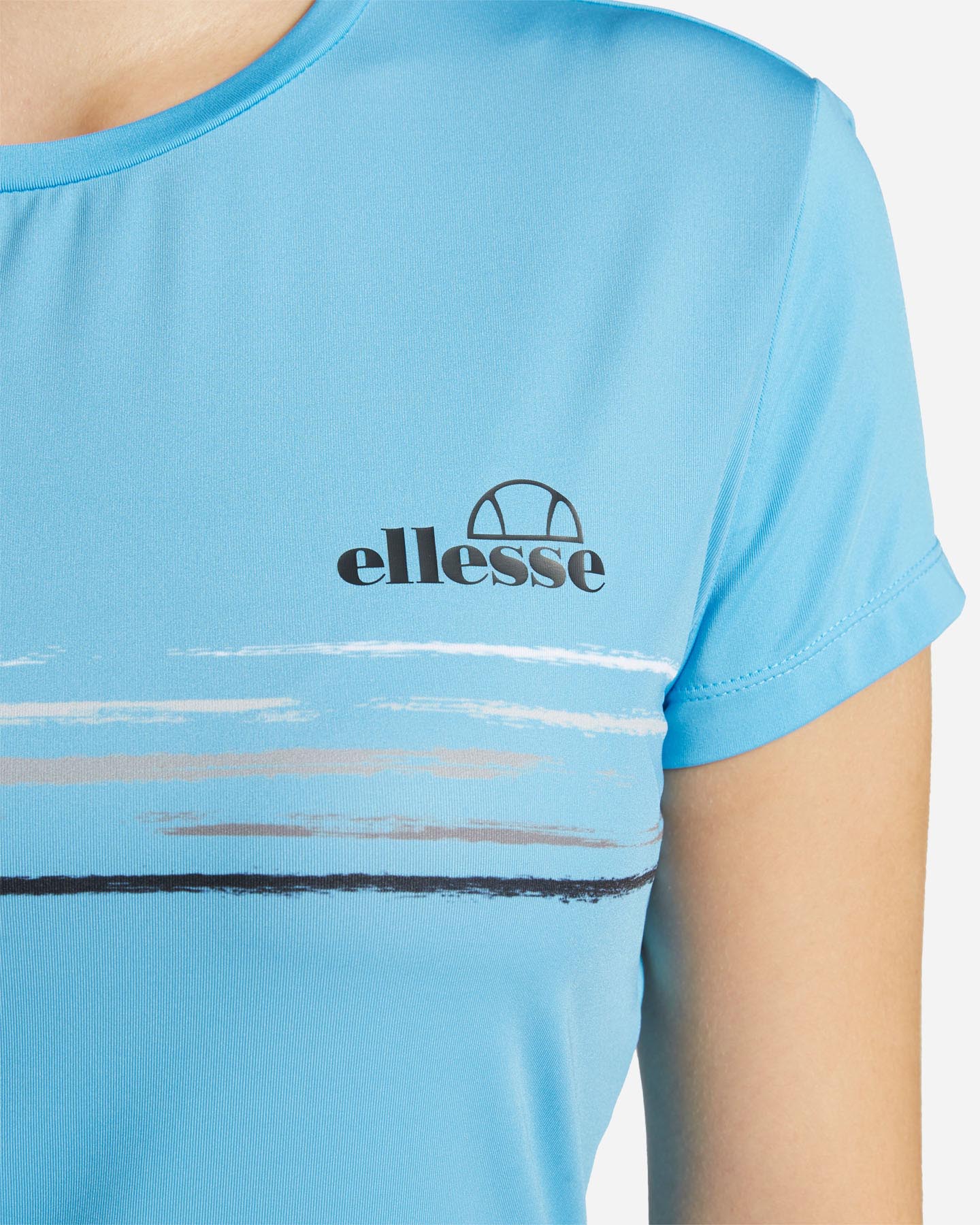 T-shirt tennis ELLESSE FIVE STRIPES W - Azzurro - 4 | Cisalfa Sport