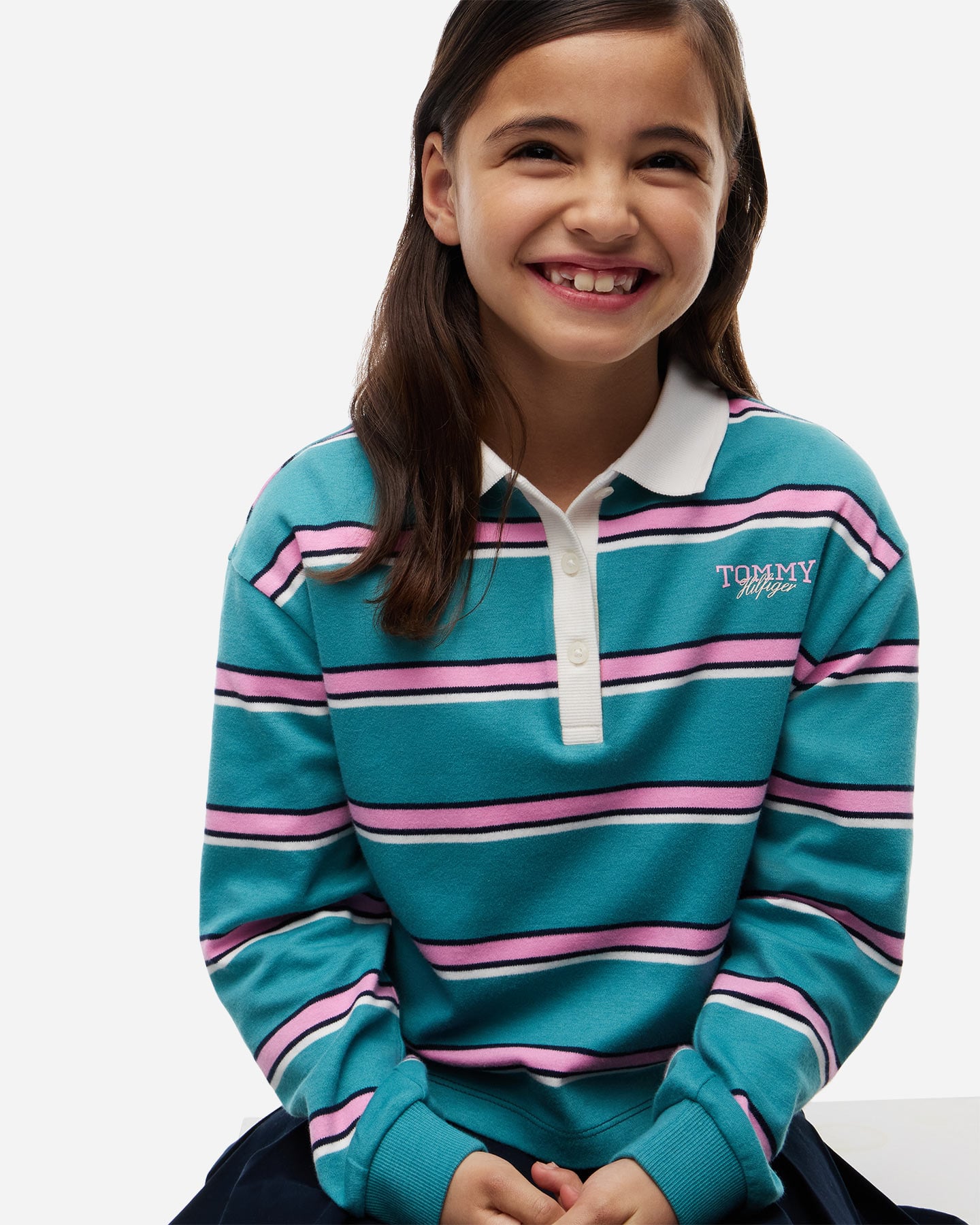 Polo TOMMY HILFIGER RUGBY STRIPE JR - Verde - 4 | Cisalfa Sport