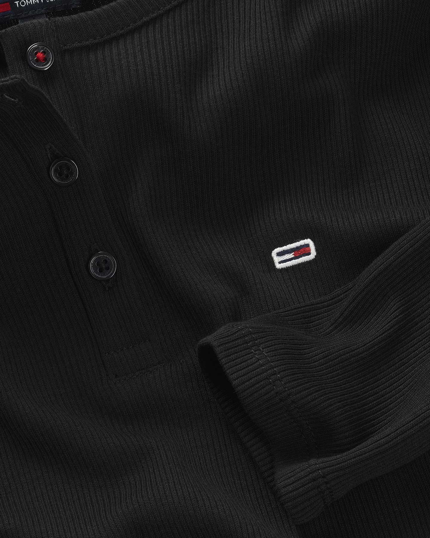 T-shirt TOMMY HILFIGER SLIM BUTTON W - Nero - 5 | Cisalfa Sport