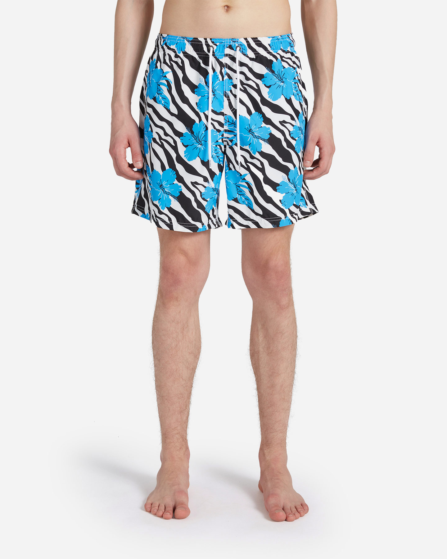 Boxer mare SUNDEK 16'' ELASTIC ANIMALIER & IBISCUS M - Bianco - 0 | Cisalfa Sport