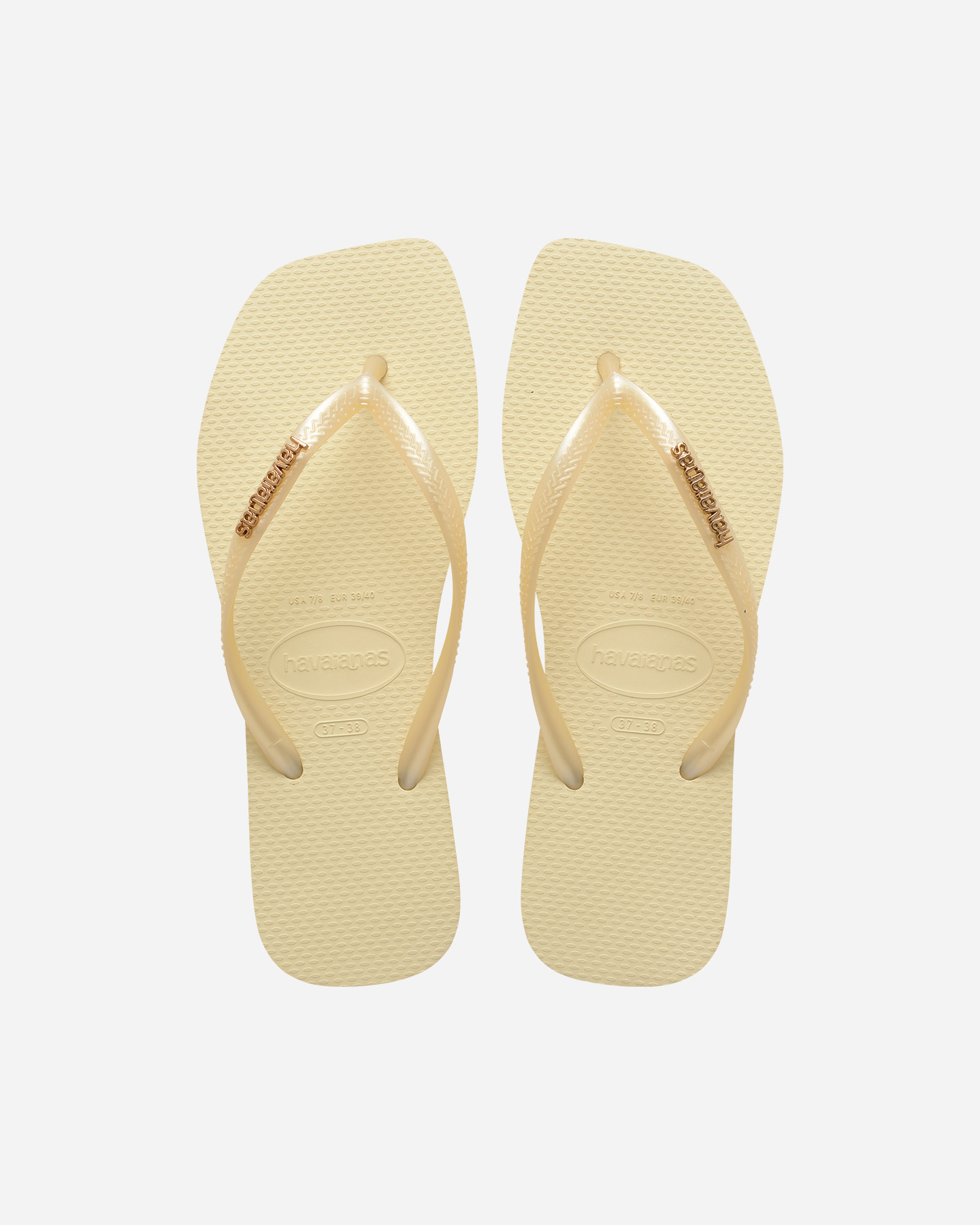 Slim Logo Metallic W - Infradito - Donna - Beige