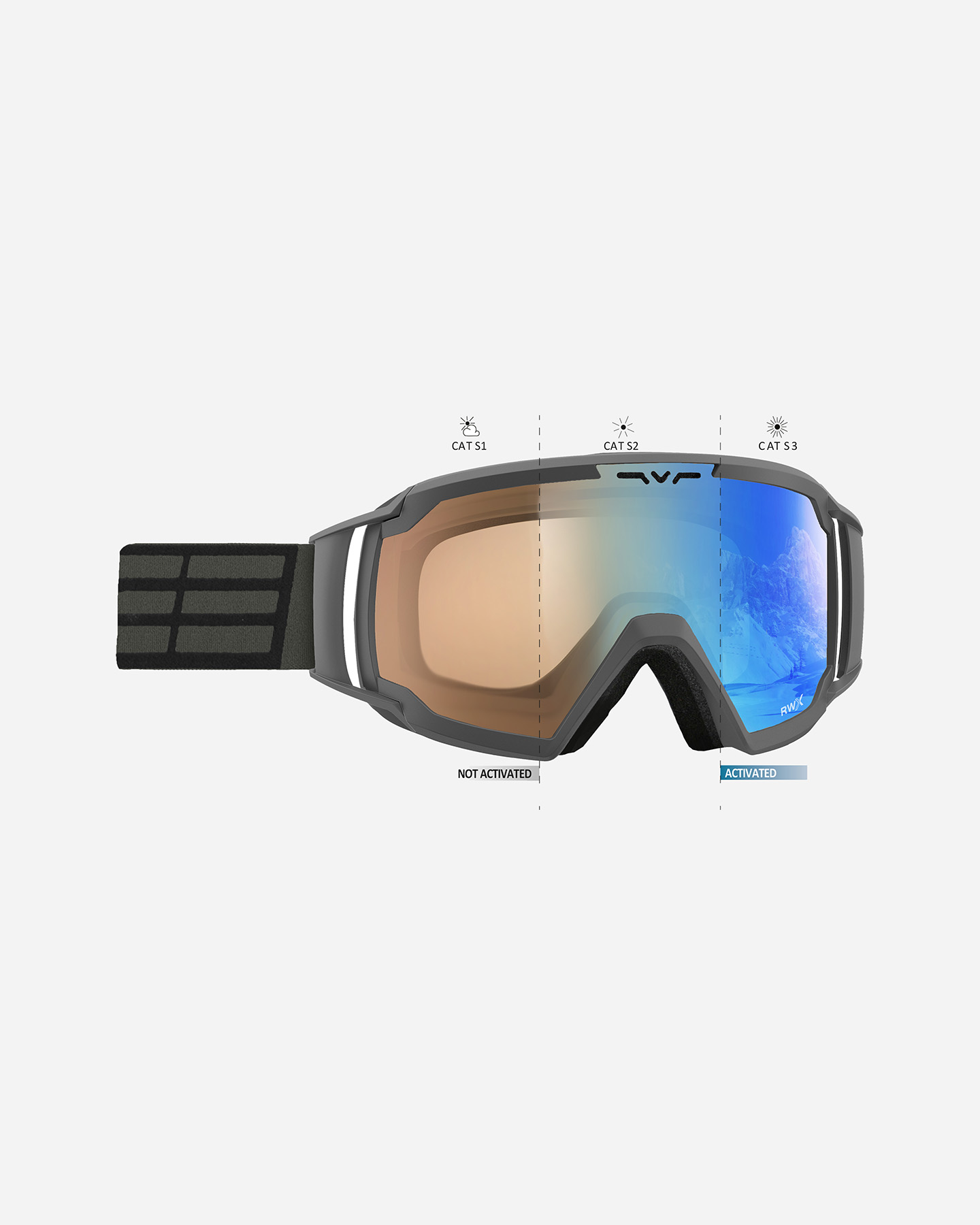 Maschera sci SALICE 618RWX  - Antracite - 0 | Cisalfa Sport