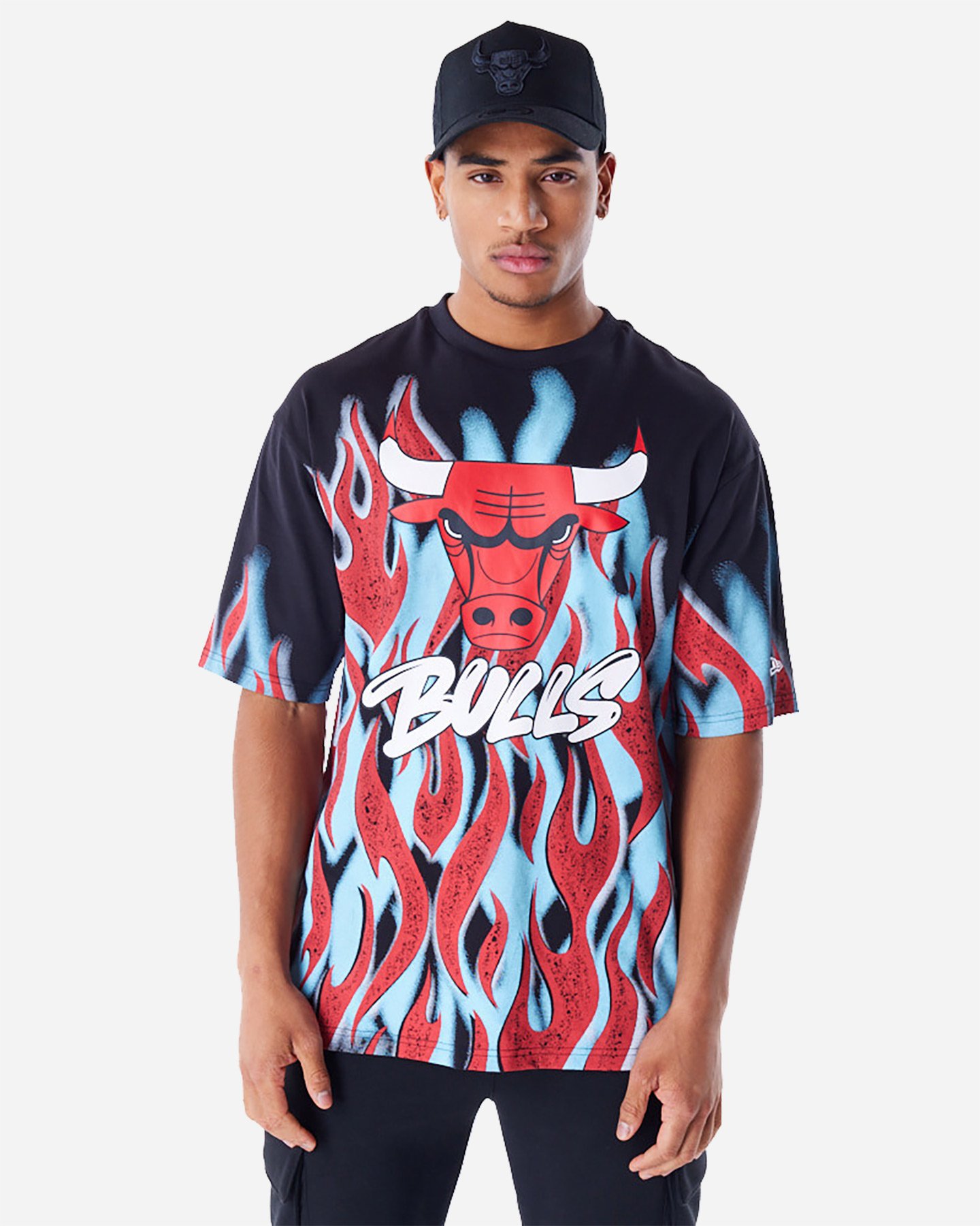 T shirt nba NEW ERA FLAME BULLS M - Nero - 0 | Cisalfa Sport