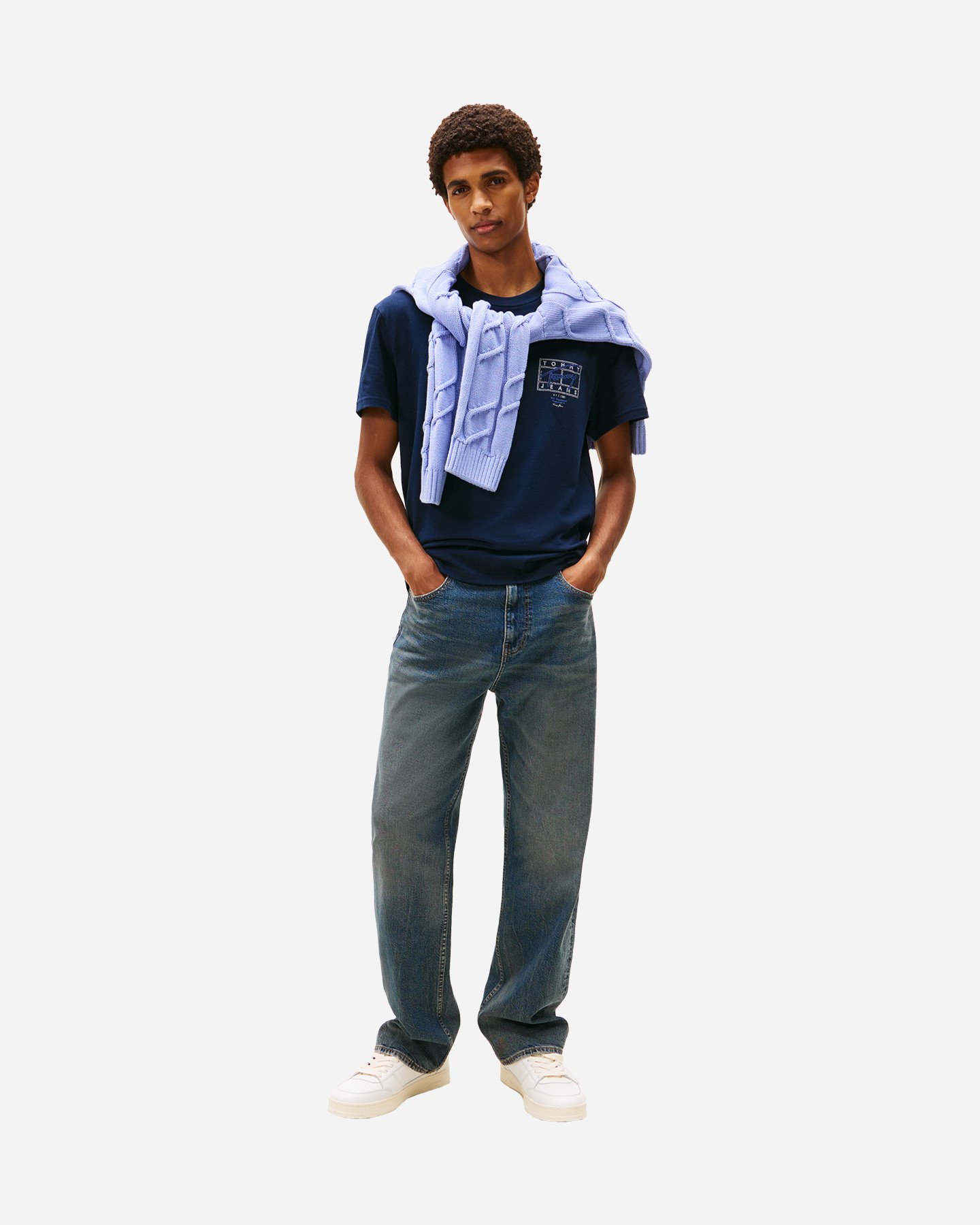 T-shirt TOMMY HILFIGER BACK LOGO M - Blu - 2 | Cisalfa Sport