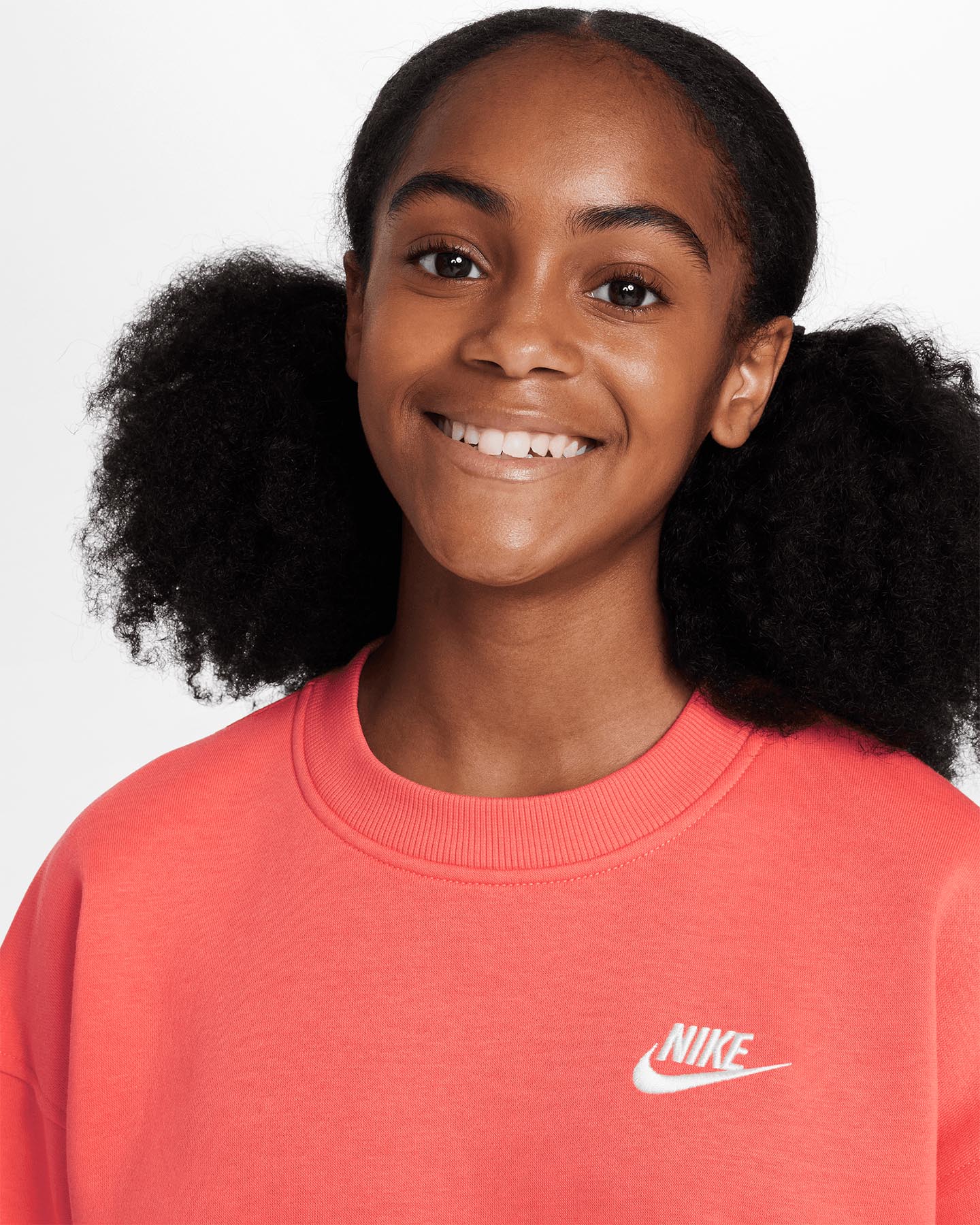 Felpa NIKE OVER SMALL LOGO JR - Rosa - 2 | Cisalfa Sport